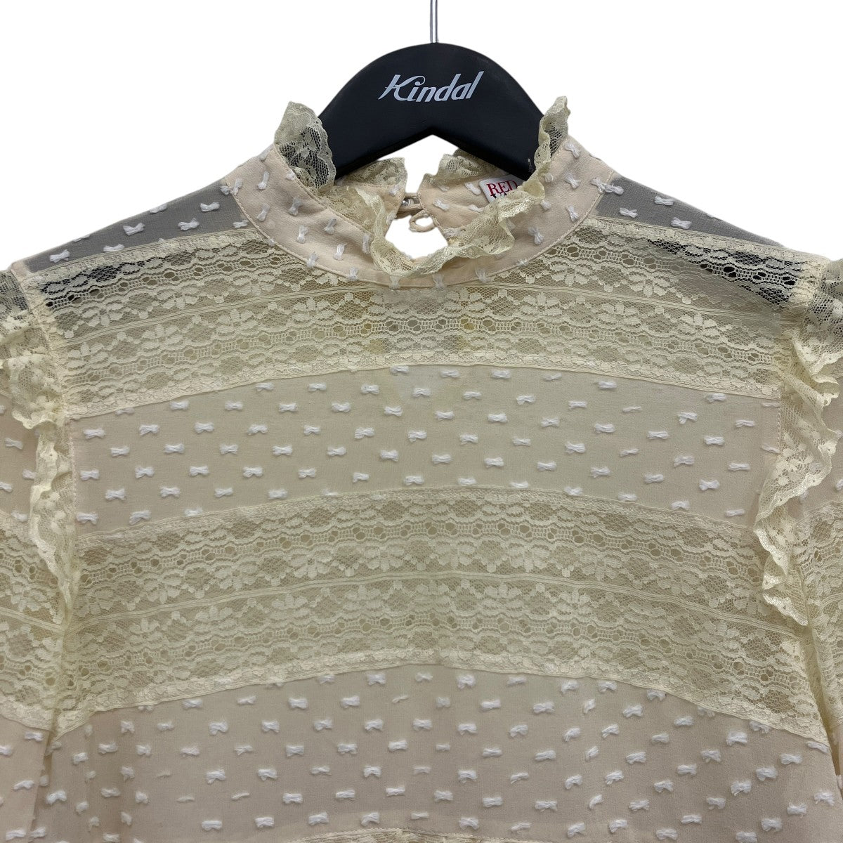 RED VALENTINO レース切替シアーブラウス 古着・中古-3枚目のアイテム画像