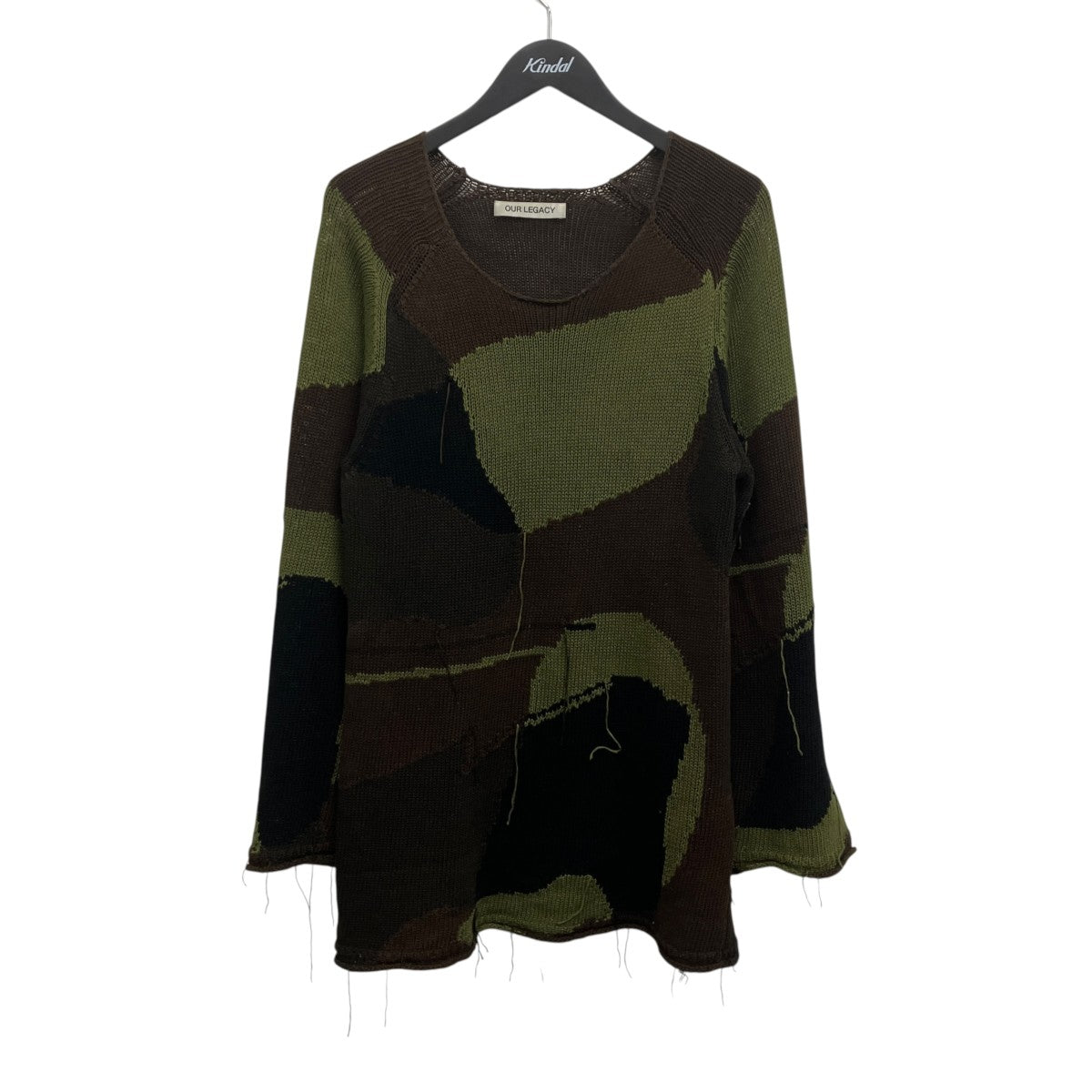 26SS FALSE ROUNDNECK ダメージニット