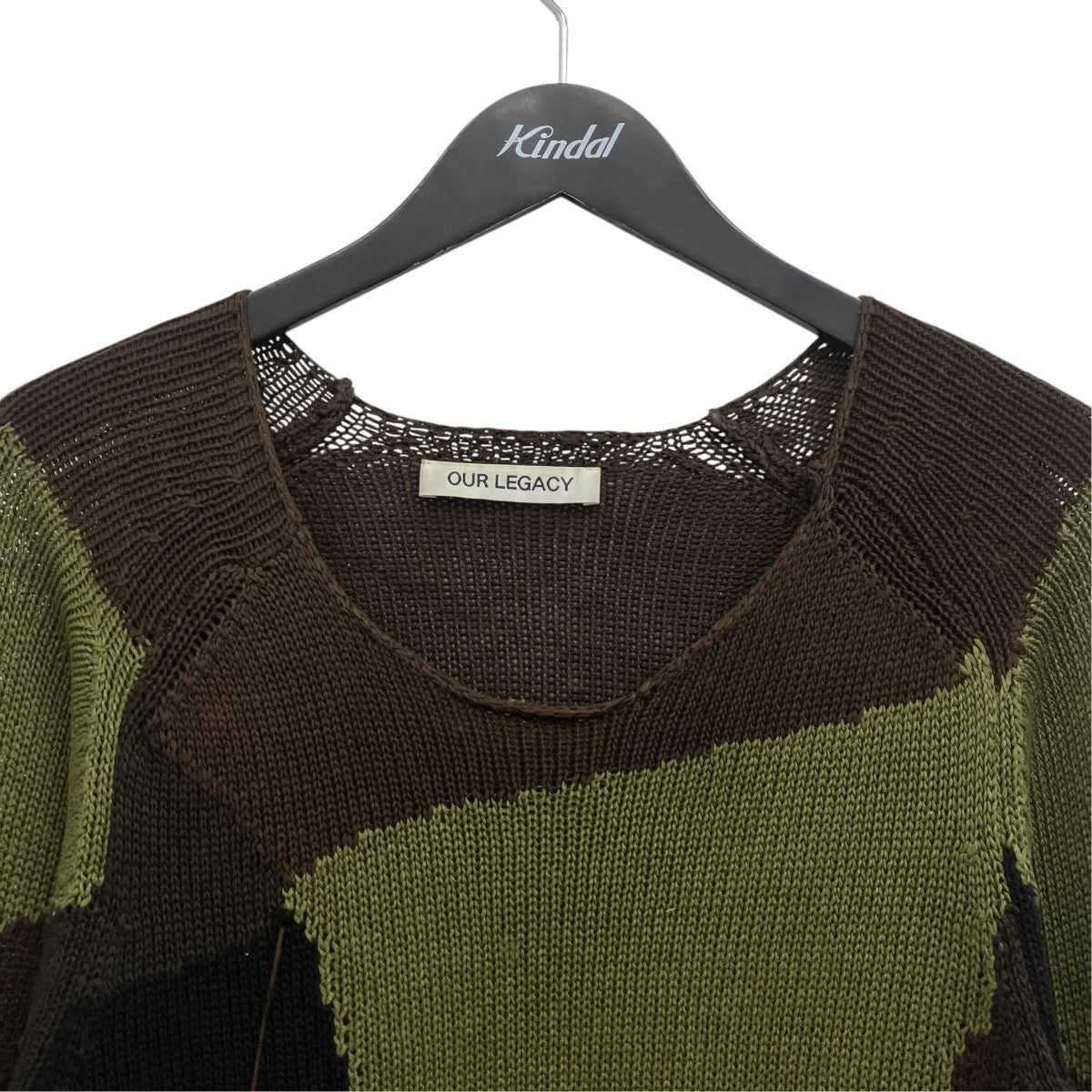 26SS FALSE ROUNDNECK ダメージニット