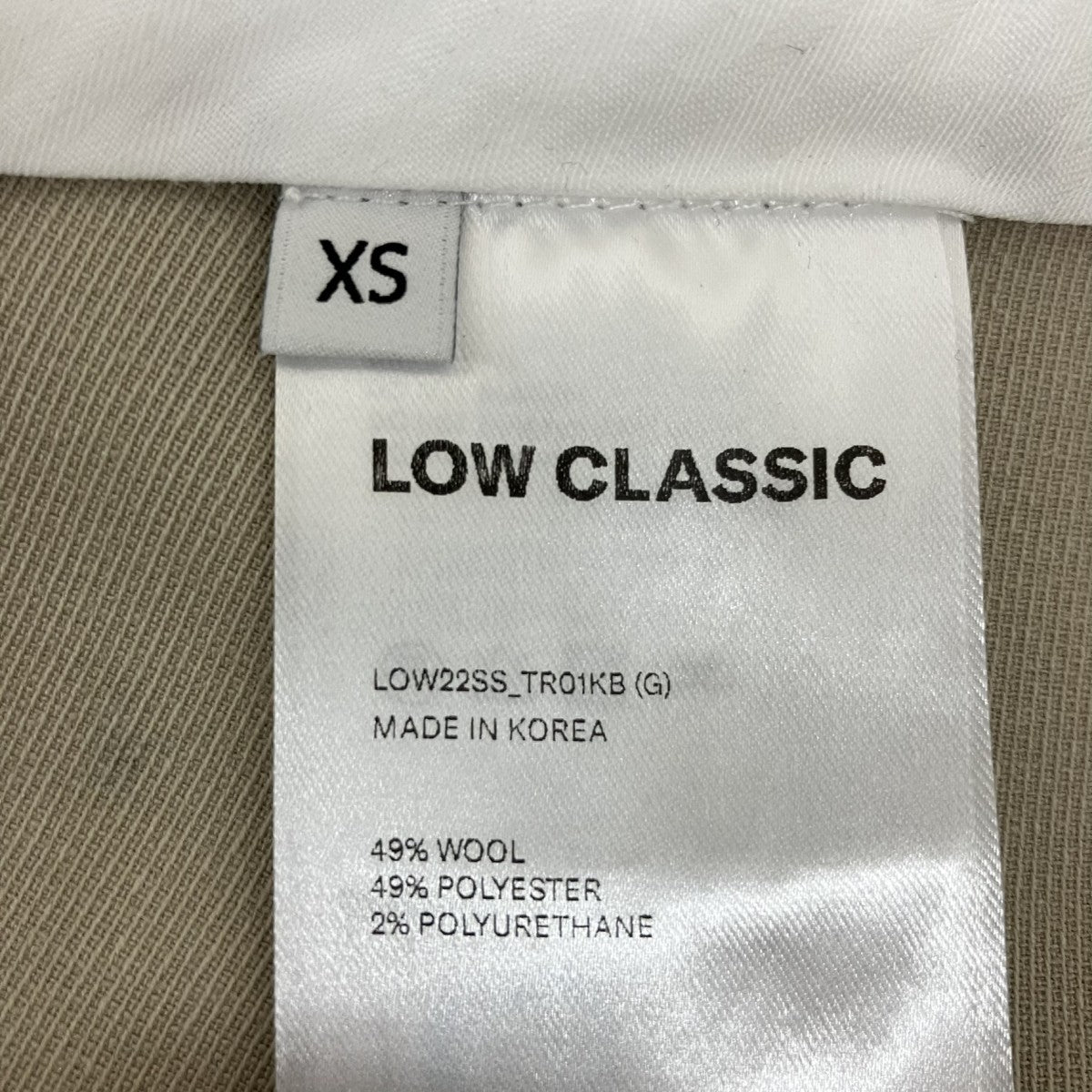 スラックスLOW22SS-TR01KB
