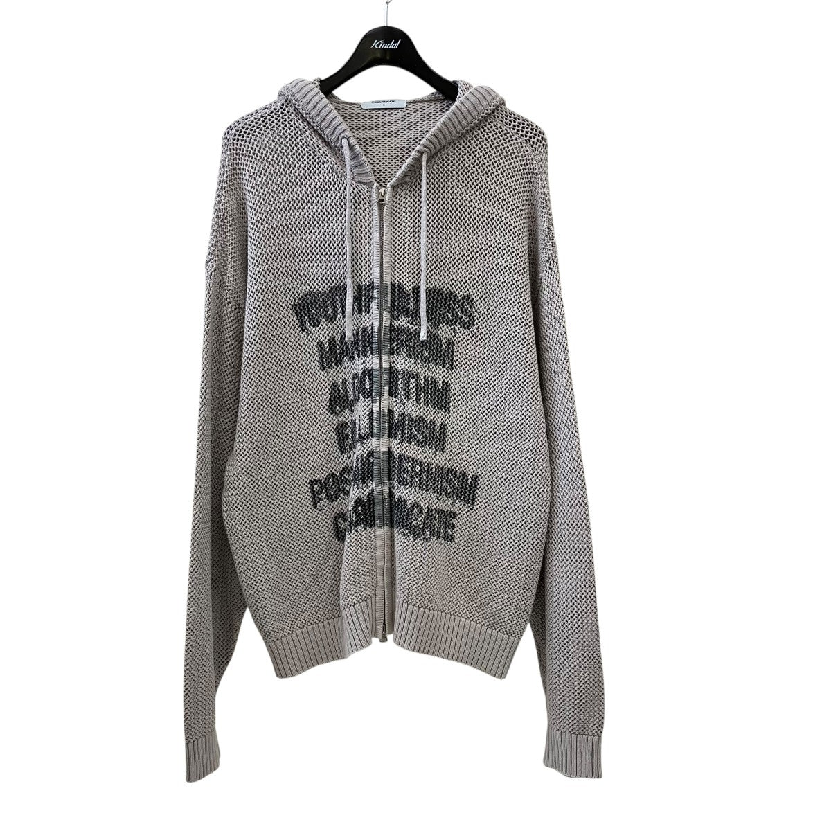 SPREAD PUNCHING KNIT HOOD ZIP-UPメッシュジップパーカー