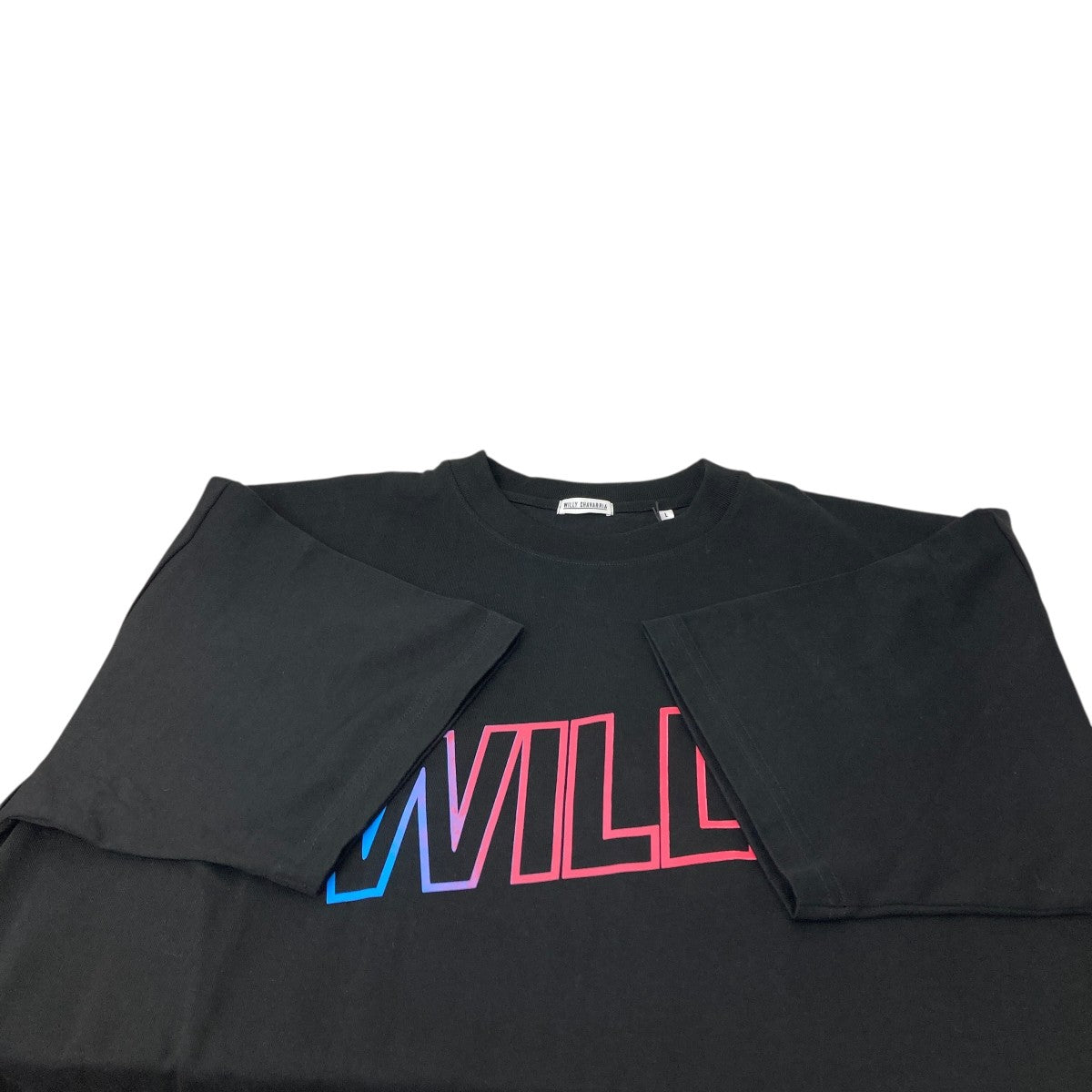 WILLY CHAVARRIA グラデーションロゴプリントTシャツ 古着・中古-4枚目のアイテム画像