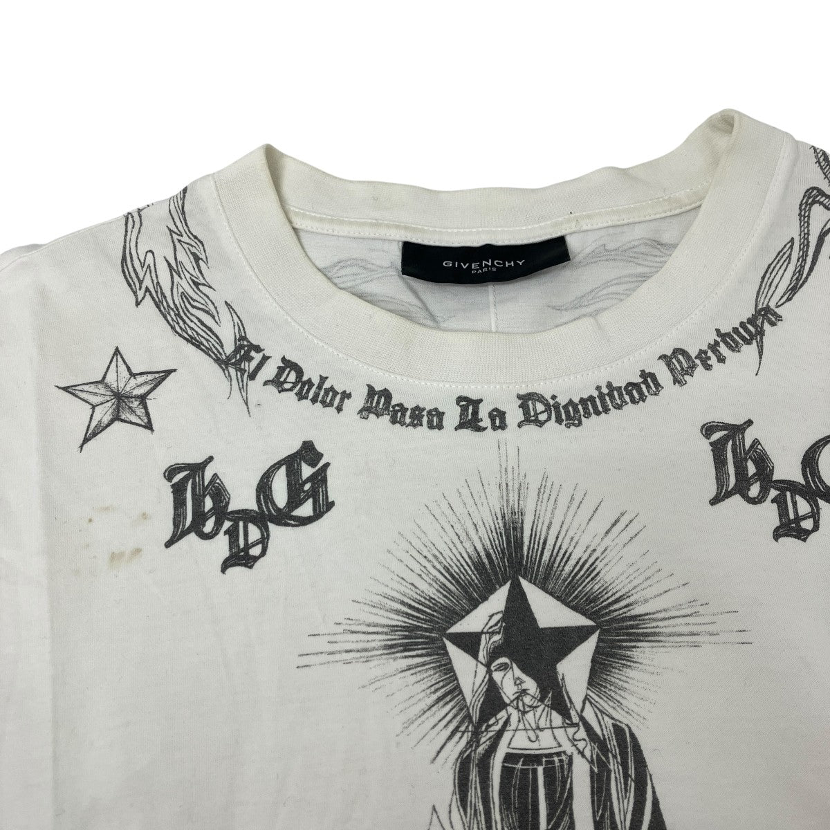 スカルタトゥープリントTシャツ