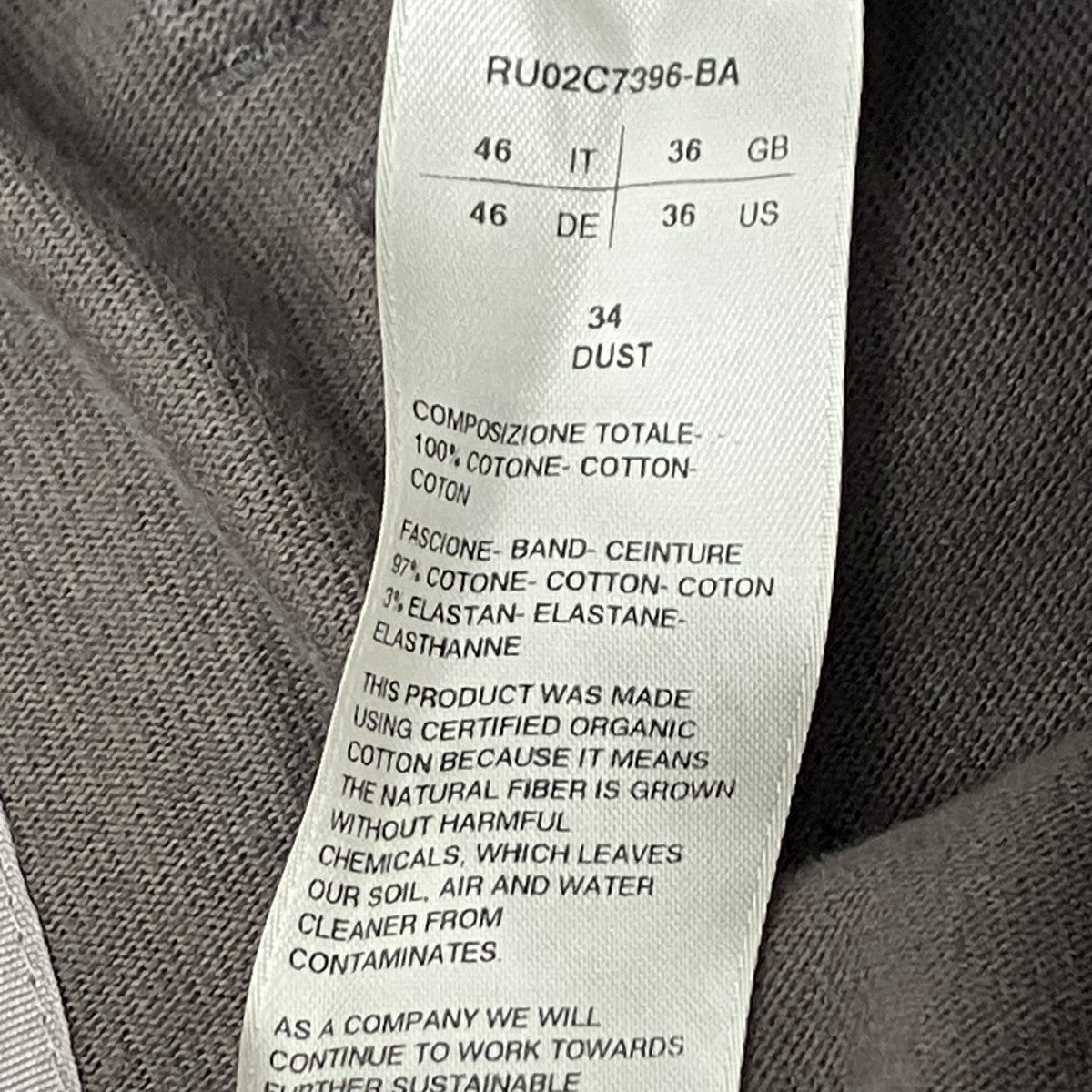 RICK OWENS マストドン カーゴパンツ 古着・中古-5枚目のアイテム画像