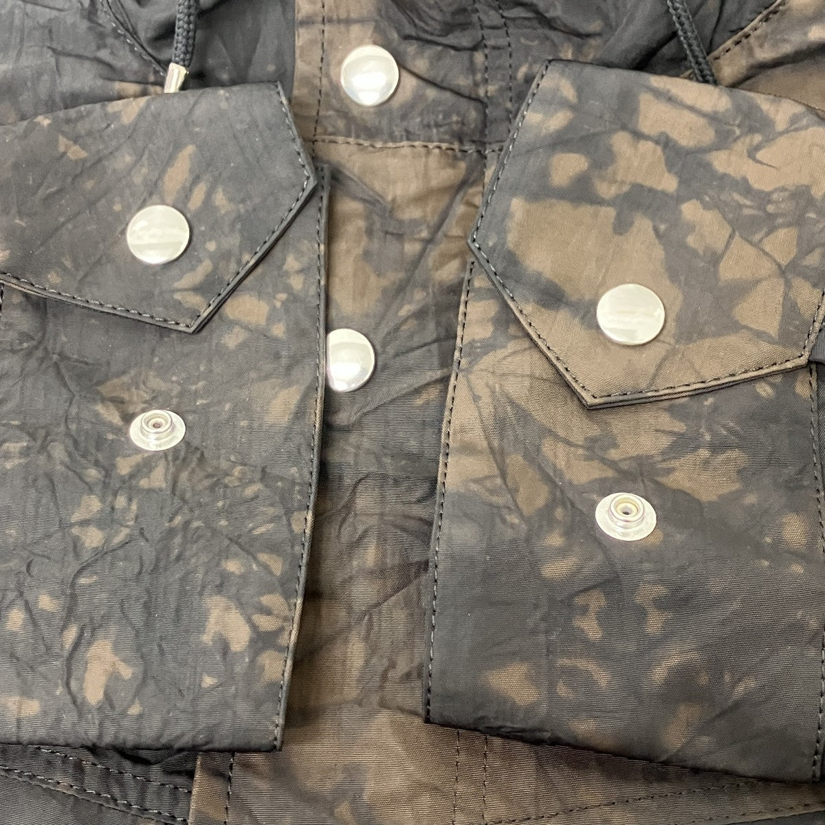 Tamme TIE-DYED NYLON OXFORD ANORAK PARKA アノラックパーカー 古着・中古-4枚目のアイテム画像