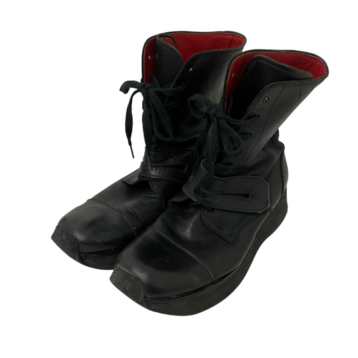 Jean Paul GAULTIER レザーレースアップブーツ 古着・中古-1枚目のアイテム画像