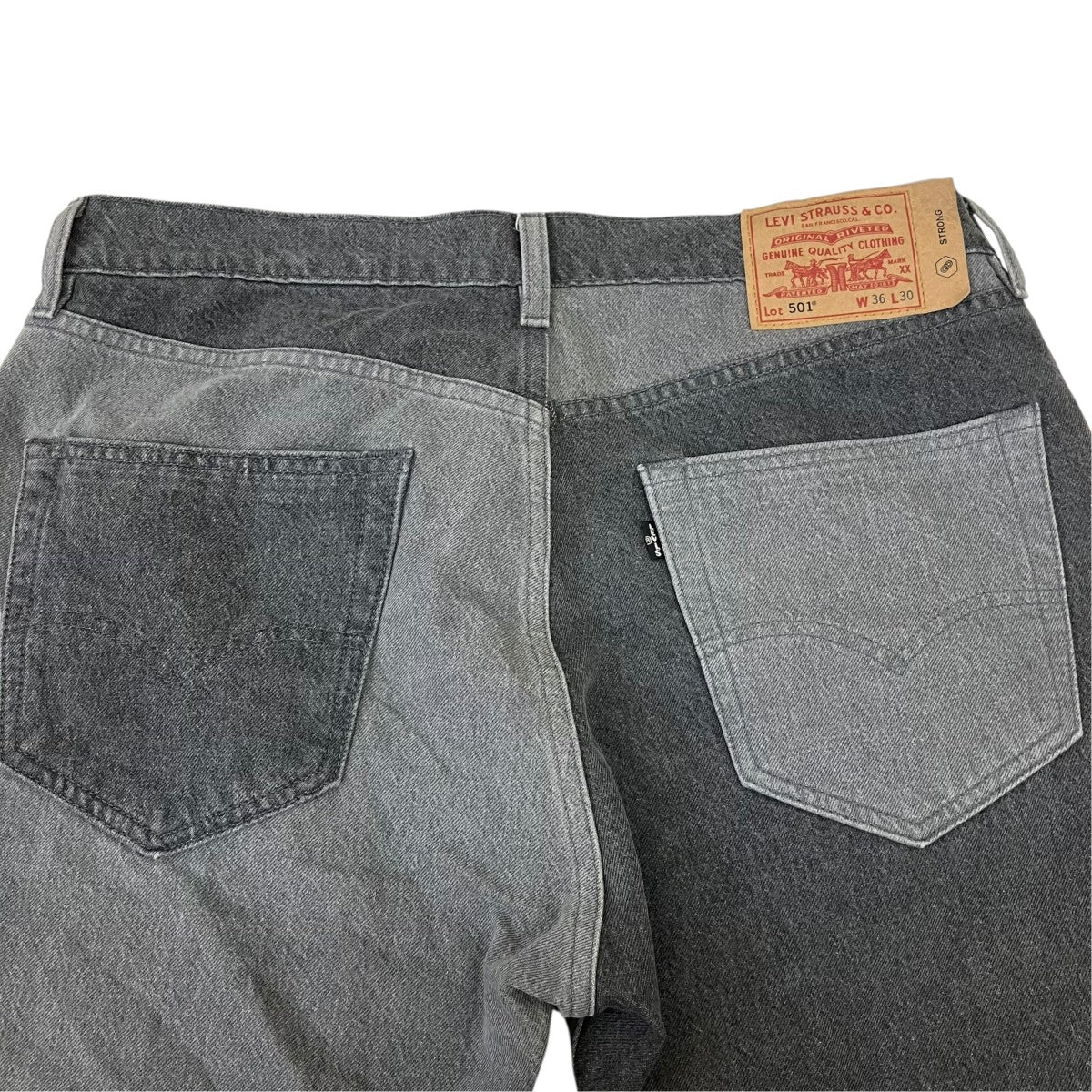 501 SKATEBOARDING CHECKED OUT GRAYデニムパンツ