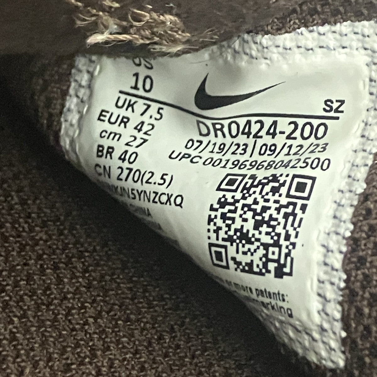 JACQUEMUS×NIKE ローカットスニーカー 古着・中古-8枚目のアイテム画像