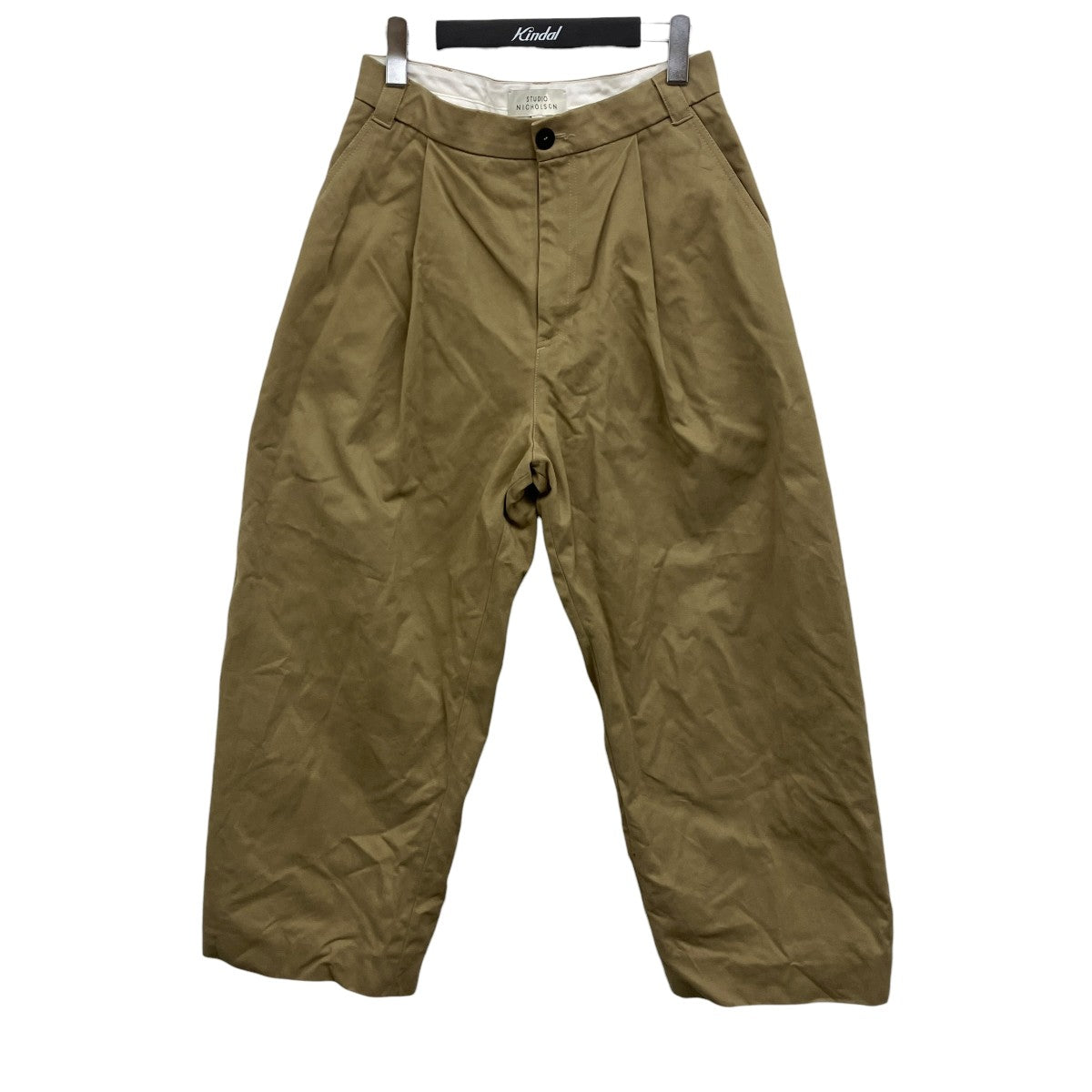 STUDIO NICHOLSON ワンタックボリュームプリーツツイルパンツ 古着・中古-1枚目のアイテム画像