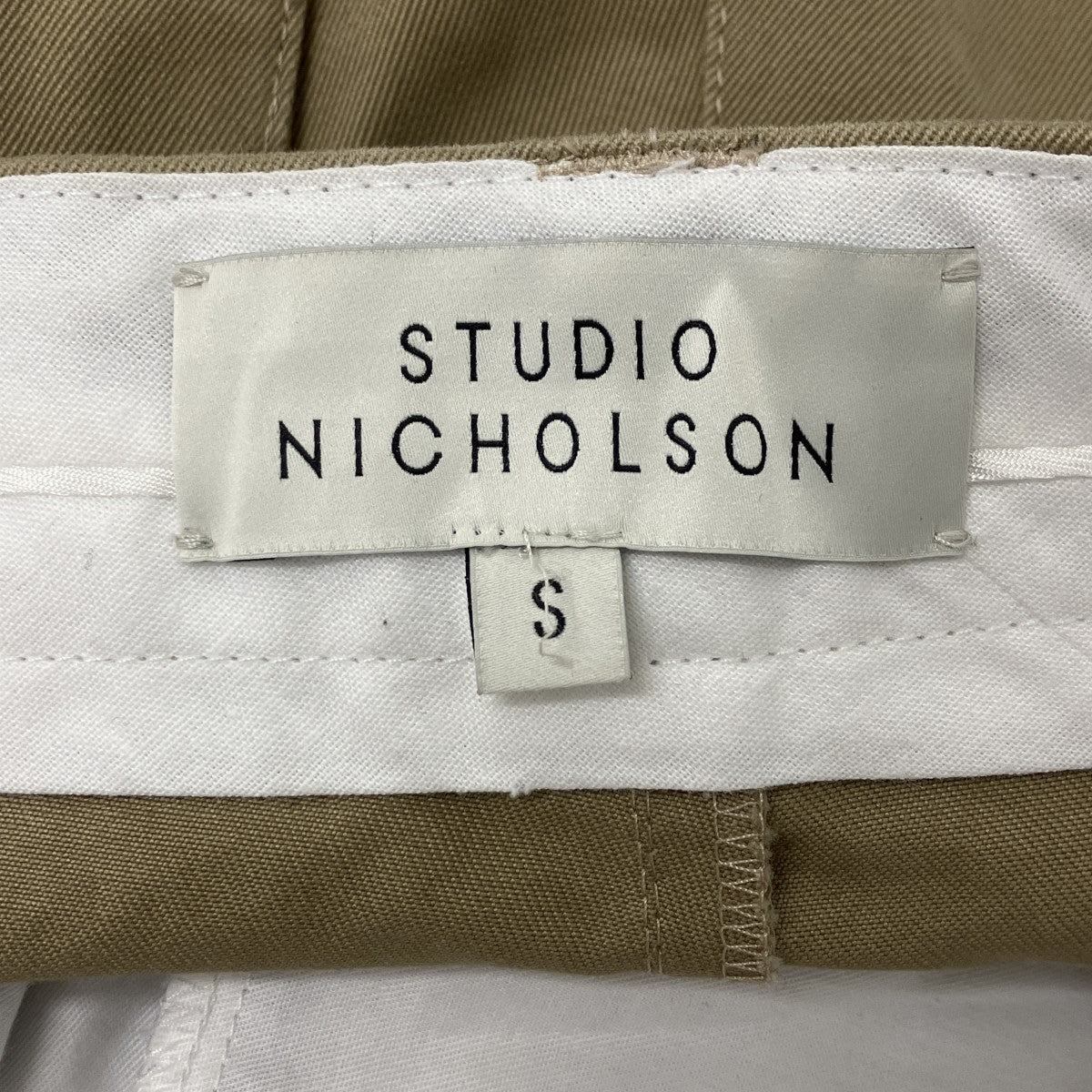 STUDIO NICHOLSON ワンタックボリュームプリーツツイルパンツ 古着・中古-6枚目のアイテム画像