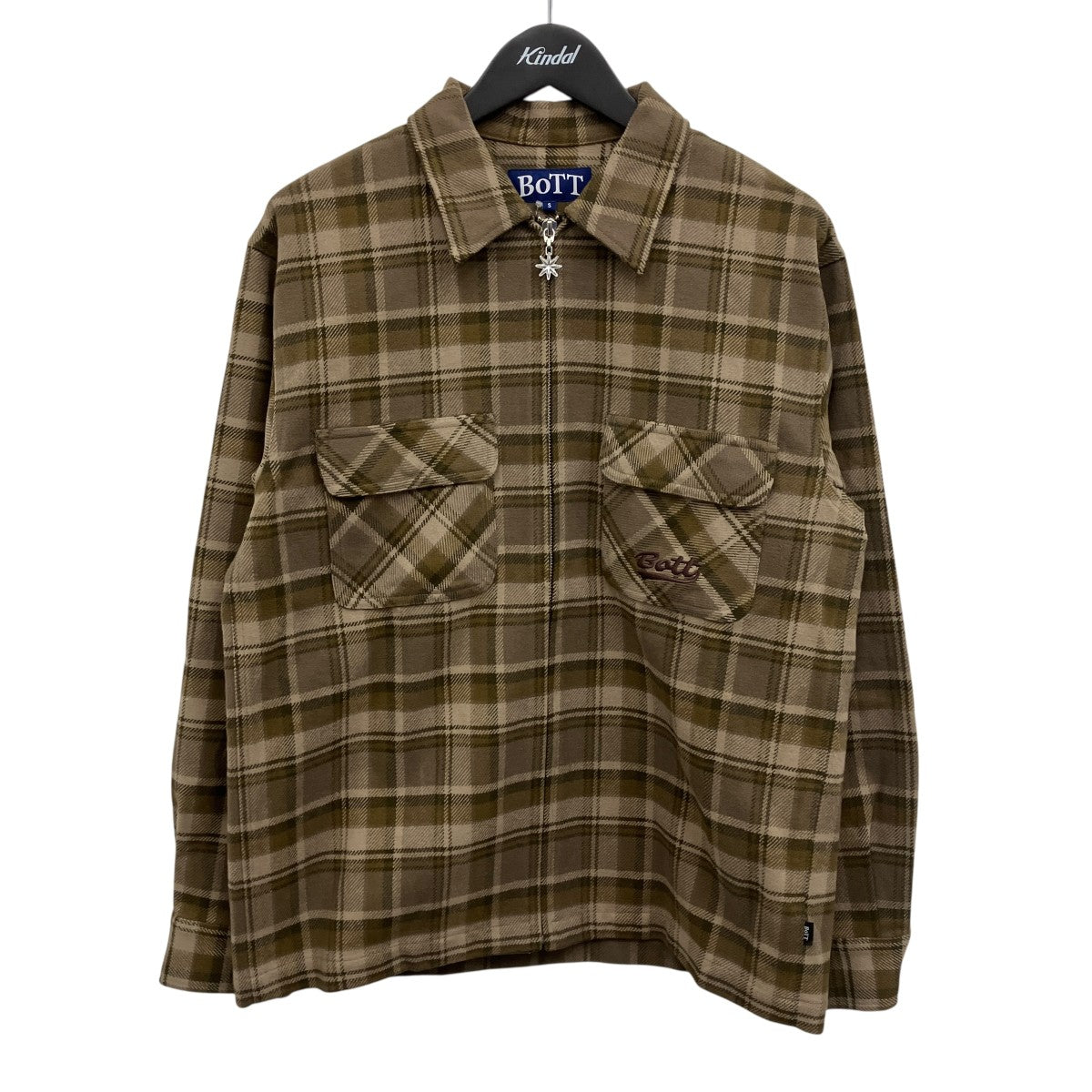 Zip-Up Flannel Shirt チェック柄ブルゾン