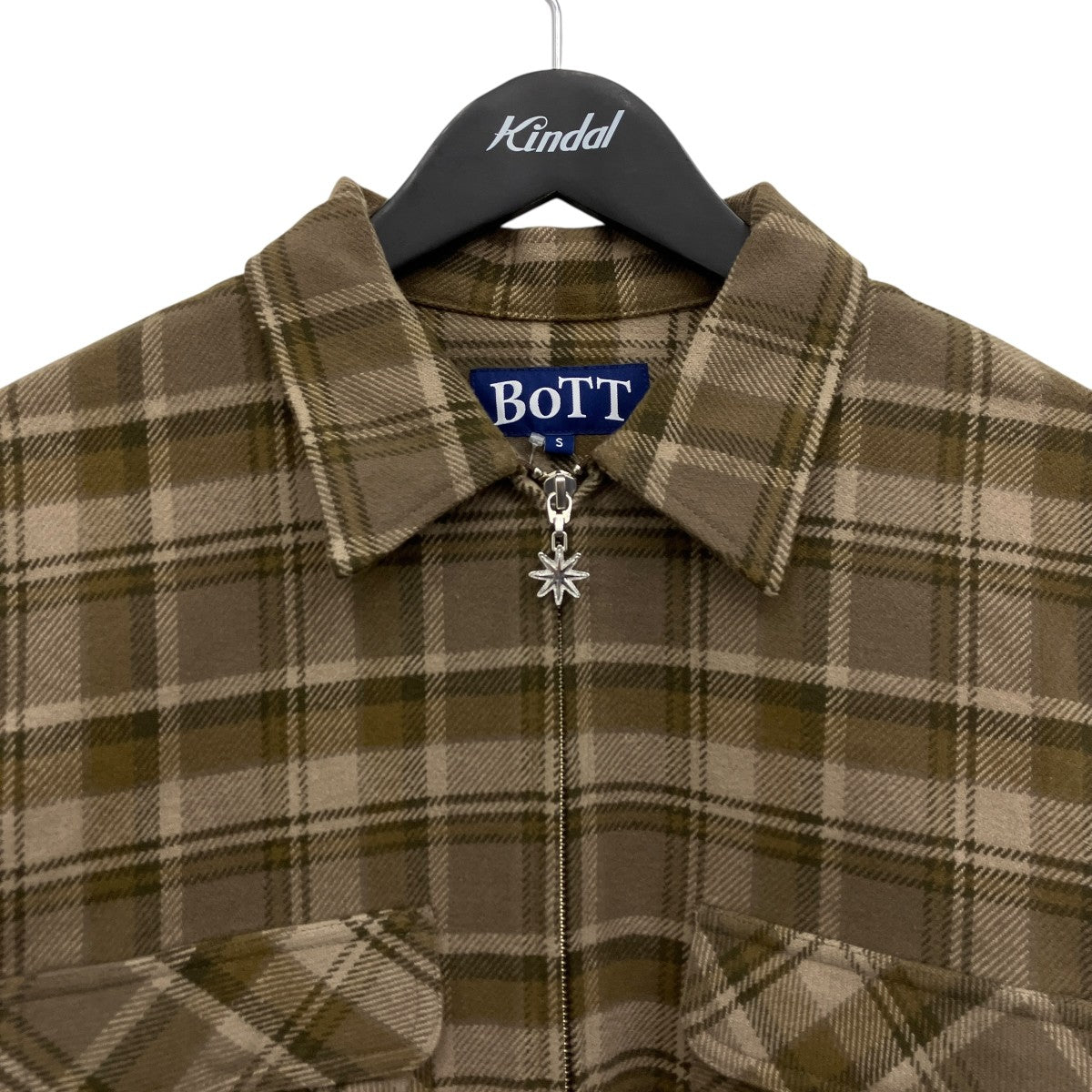 Zip-Up Flannel Shirt チェック柄ブルゾン