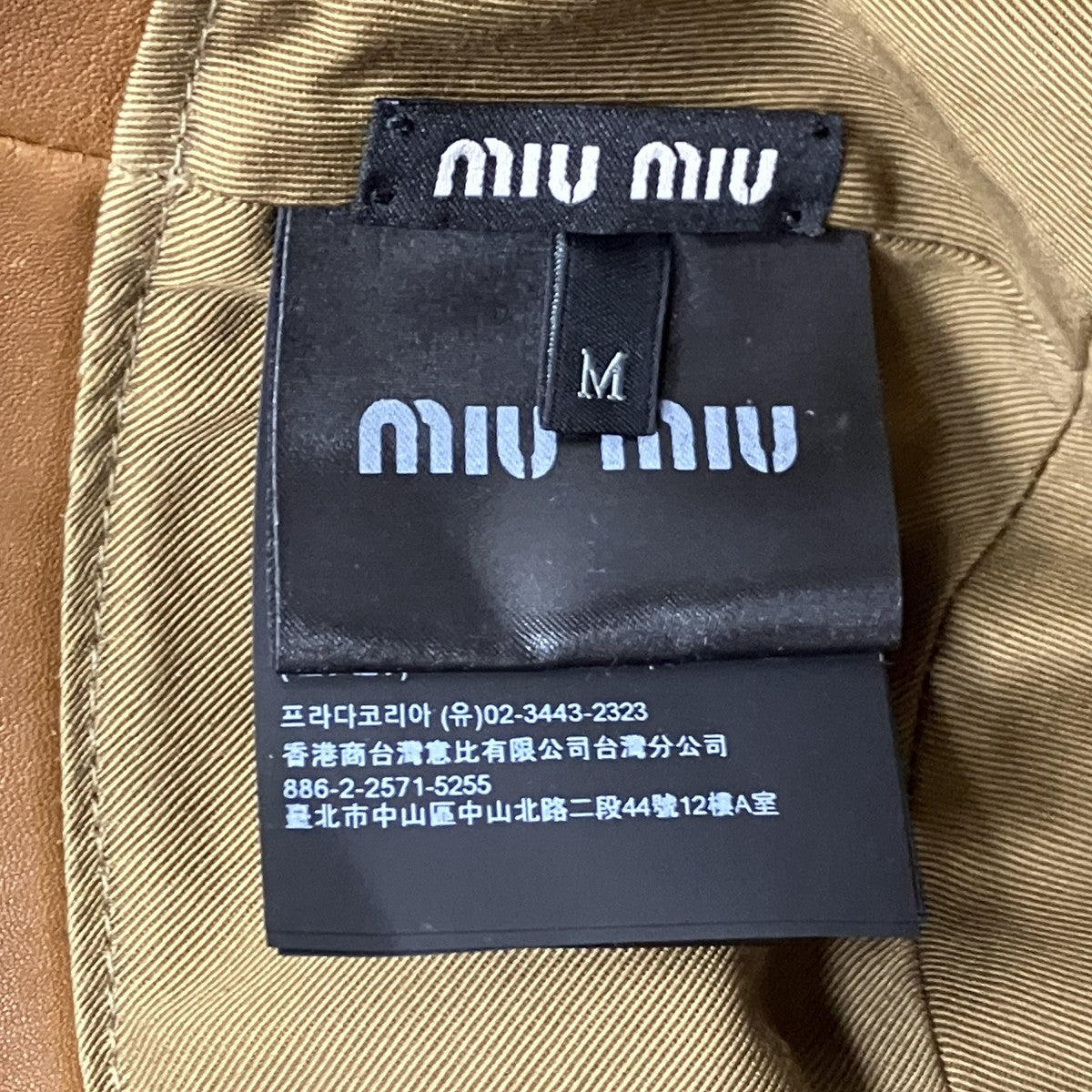 レザーエンボスロゴバケットハット
