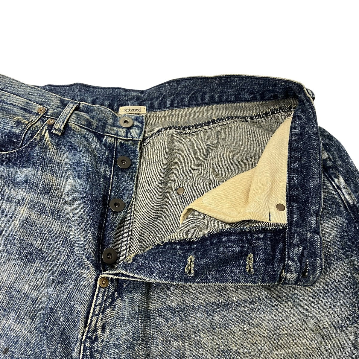 FRESH MAN DENIM WIDE PANTS PAINT デニムパンツ