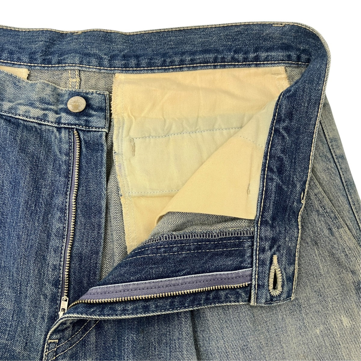 Selvage Denim Two Tuck Pants ワイドデニムパンツ