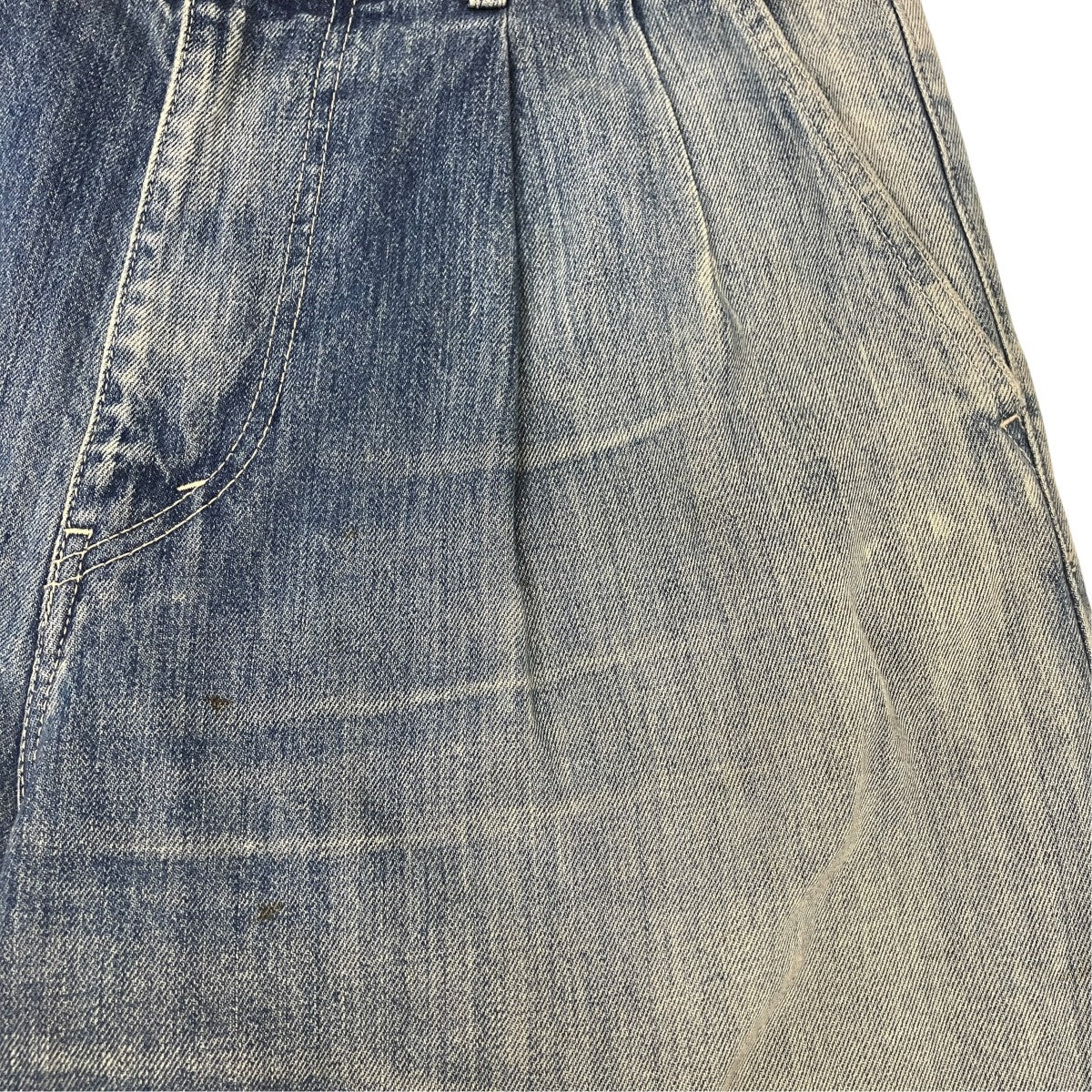 Selvage Denim Two Tuck Pants ワイドデニムパンツ
