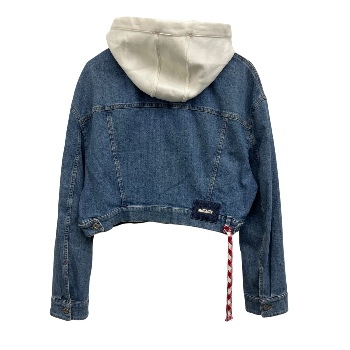 MIU MIU フーディークロップドデニムジャケット 古着・中古-2枚目のアイテム画像