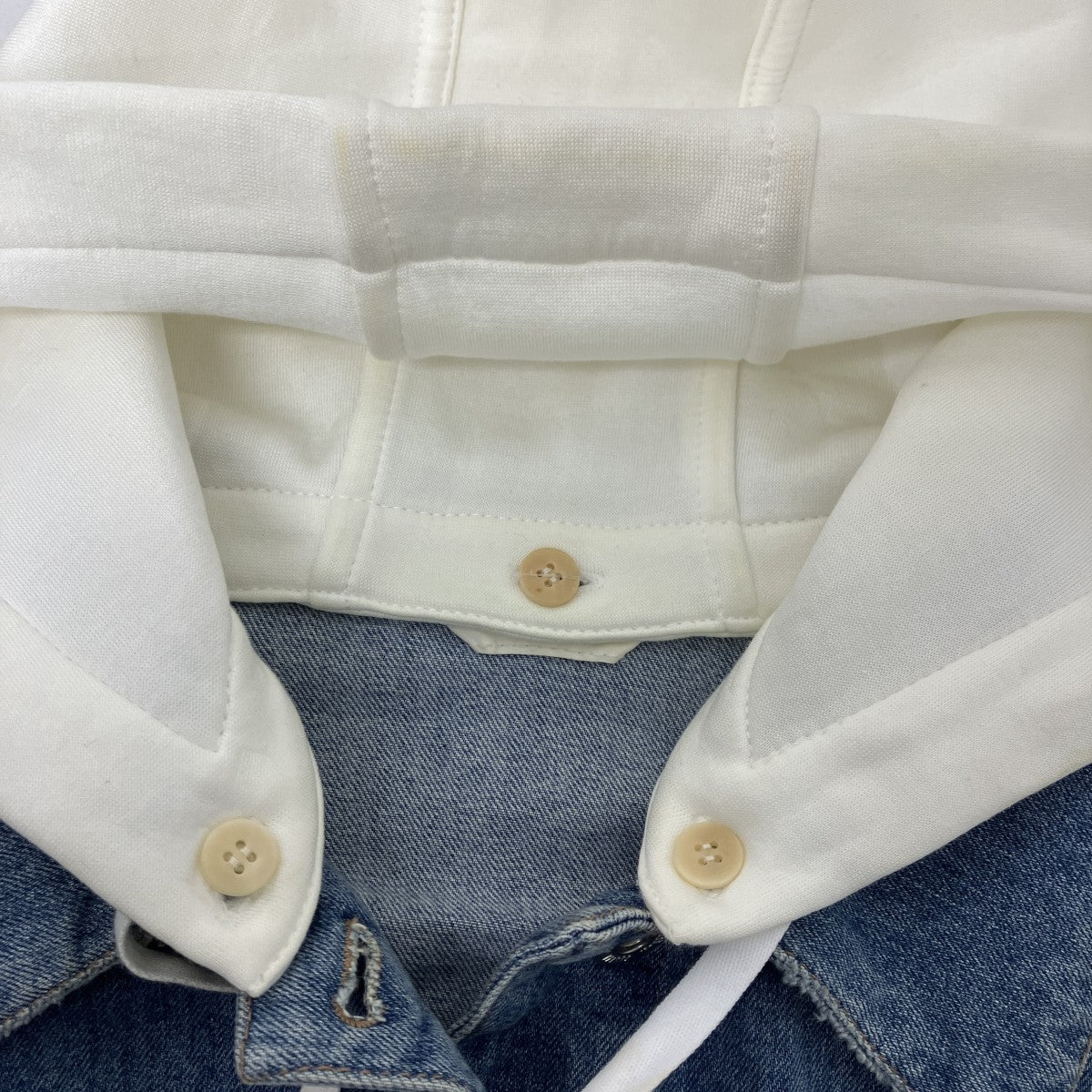 MIU MIU フーディークロップドデニムジャケット 古着・中古-5枚目のアイテム画像