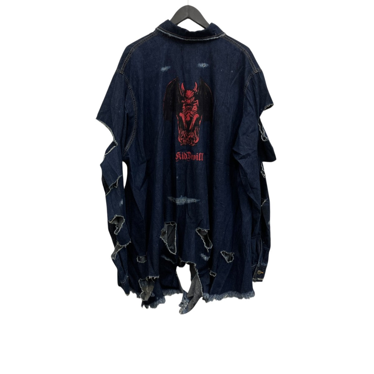 Destroy Pullover Denim Shirts ダメージデニムジップシャツ