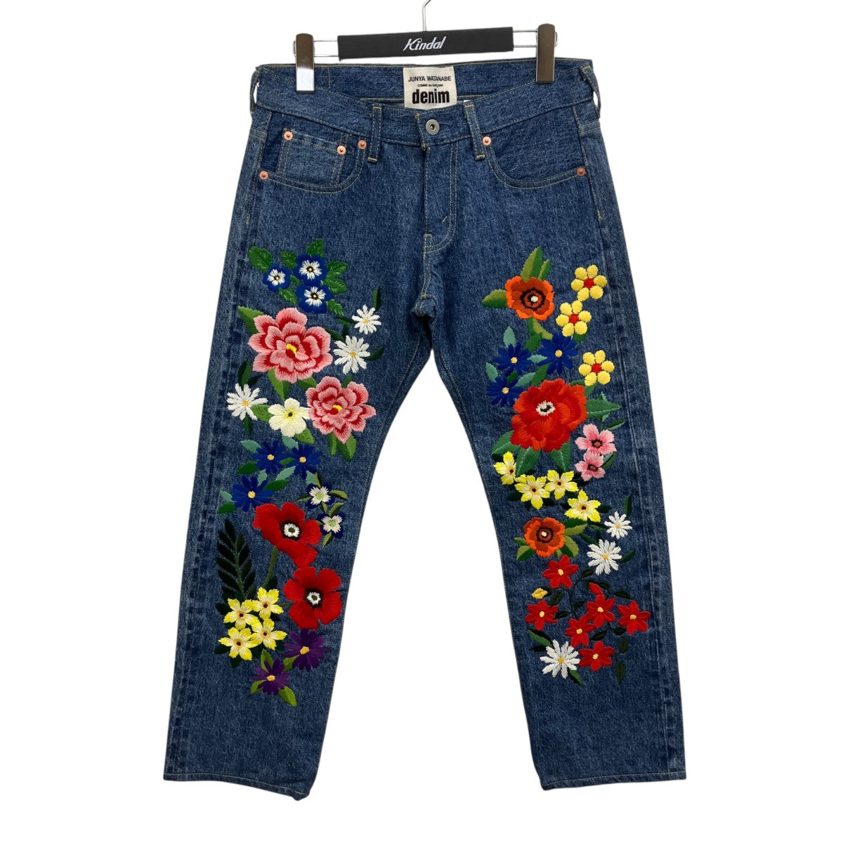 花柄ワッペンデニムパンツ