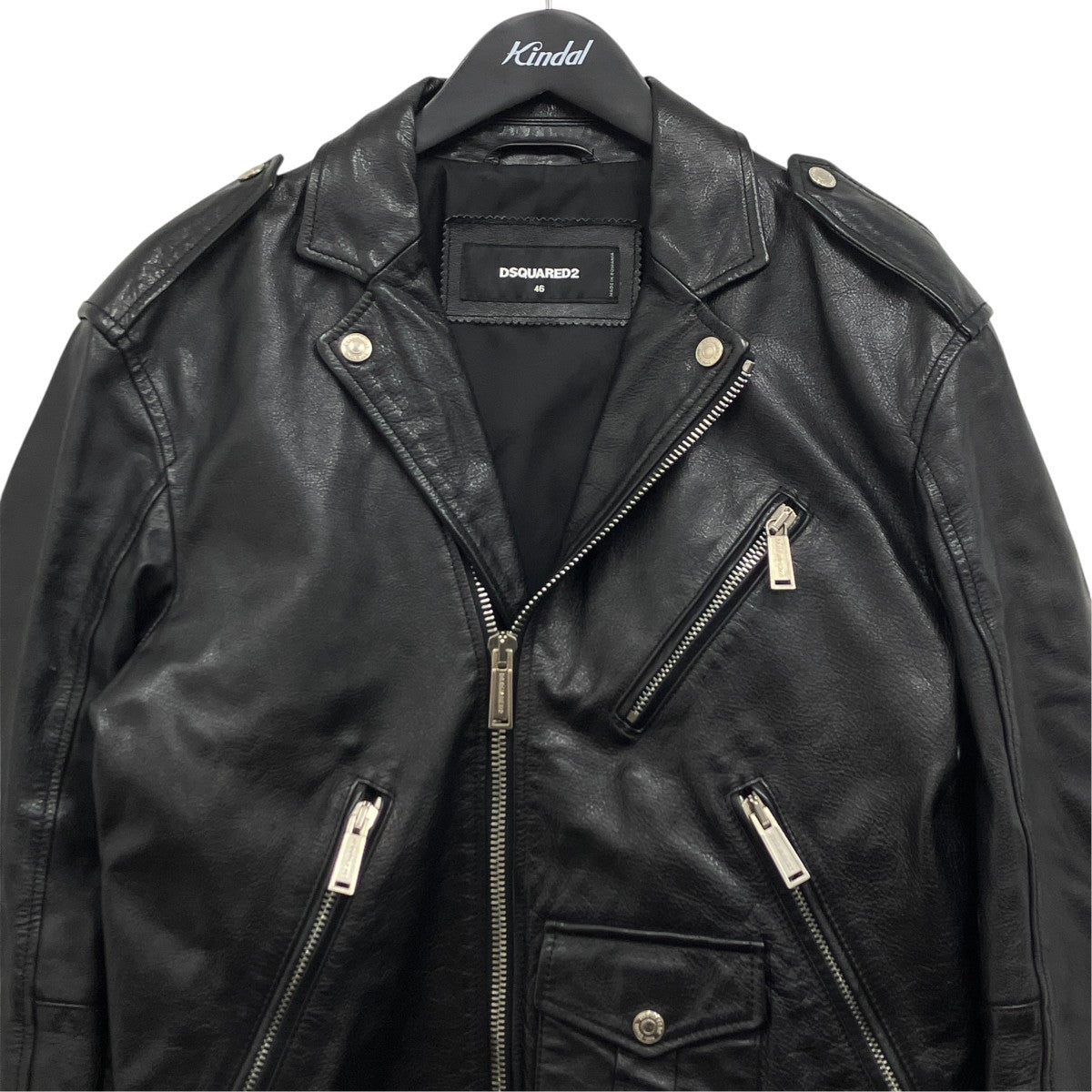 DSQUARED2 レザーダブルライダースジャケットS74AM0956 古着・中古-3枚目のアイテム画像