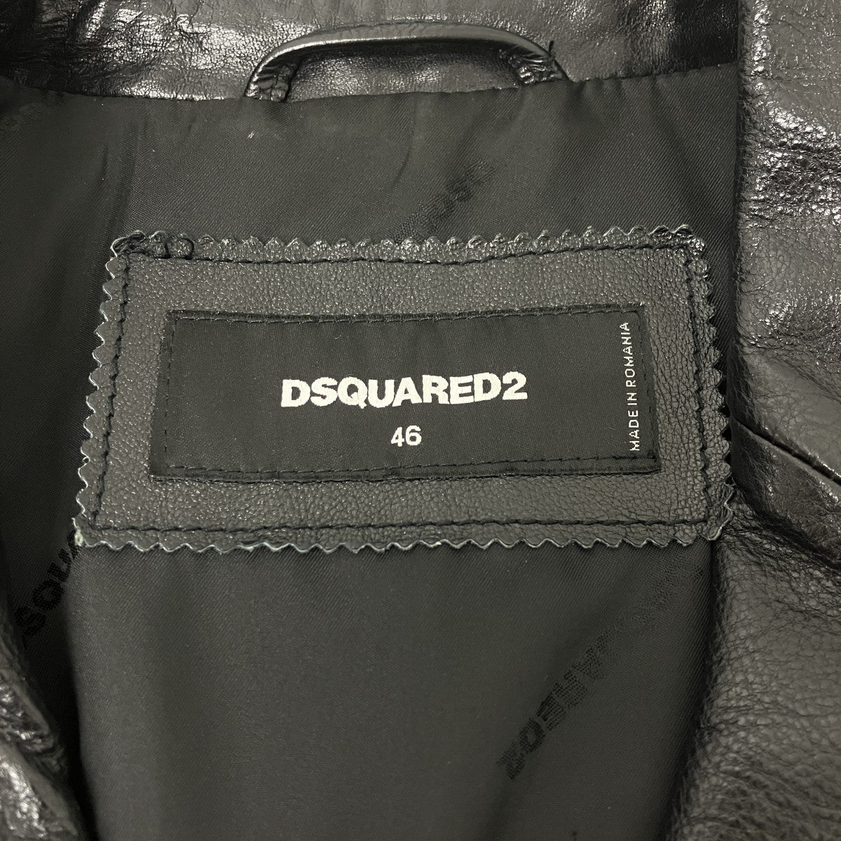 DSQUARED2 レザーダブルライダースジャケットS74AM0956 古着・中古-4枚目のアイテム画像