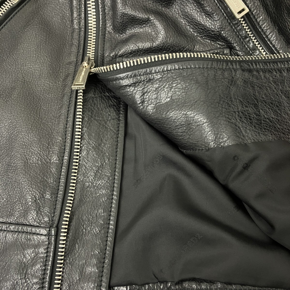DSQUARED2 レザーダブルライダースジャケットS74AM0956 古着・中古-6枚目のアイテム画像