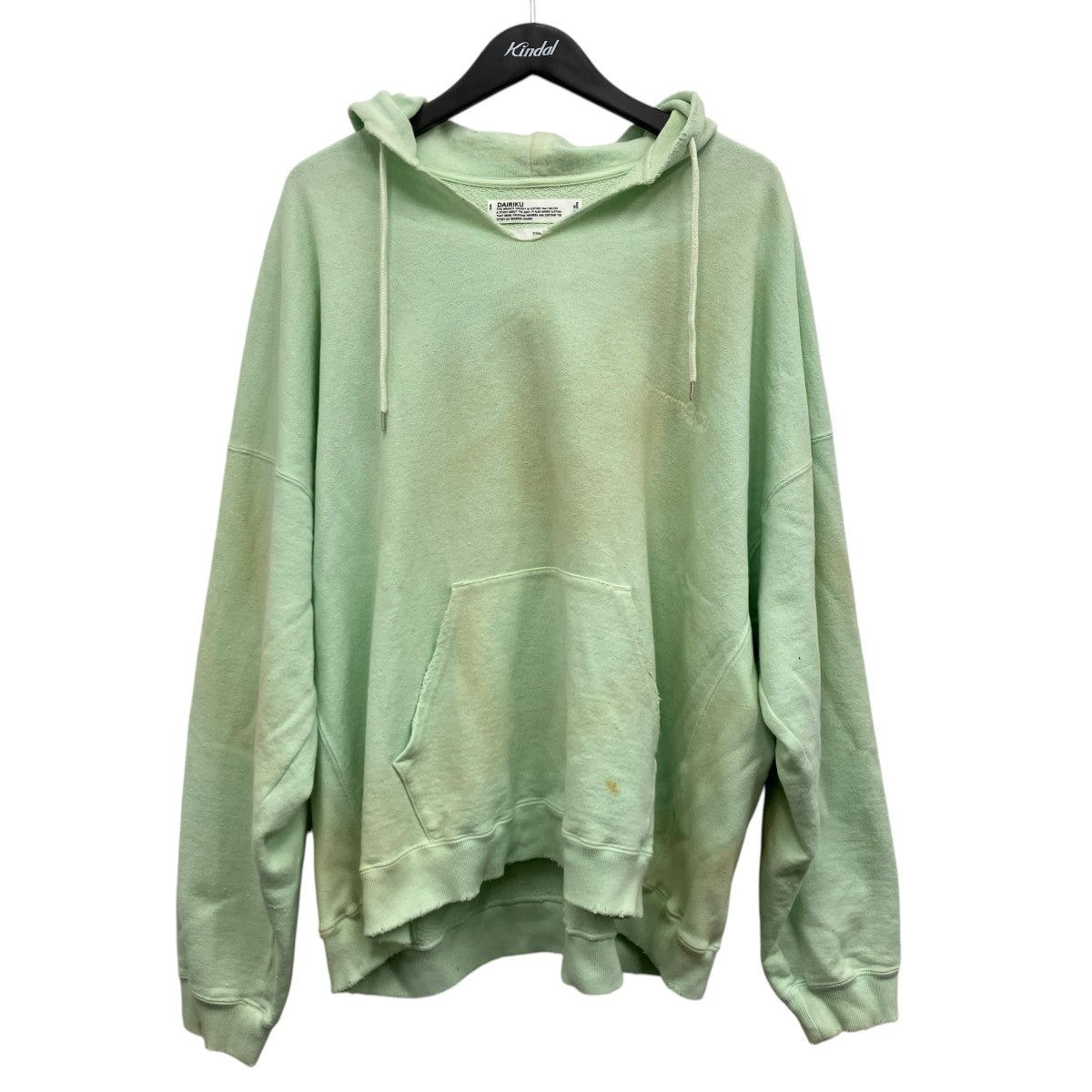 DAIRIKU 「BoymeetsGirl Cut off Hoodie」USED加工プルオーバーパーカー22SS C-2 古着・中古-1枚目のアイテム画像