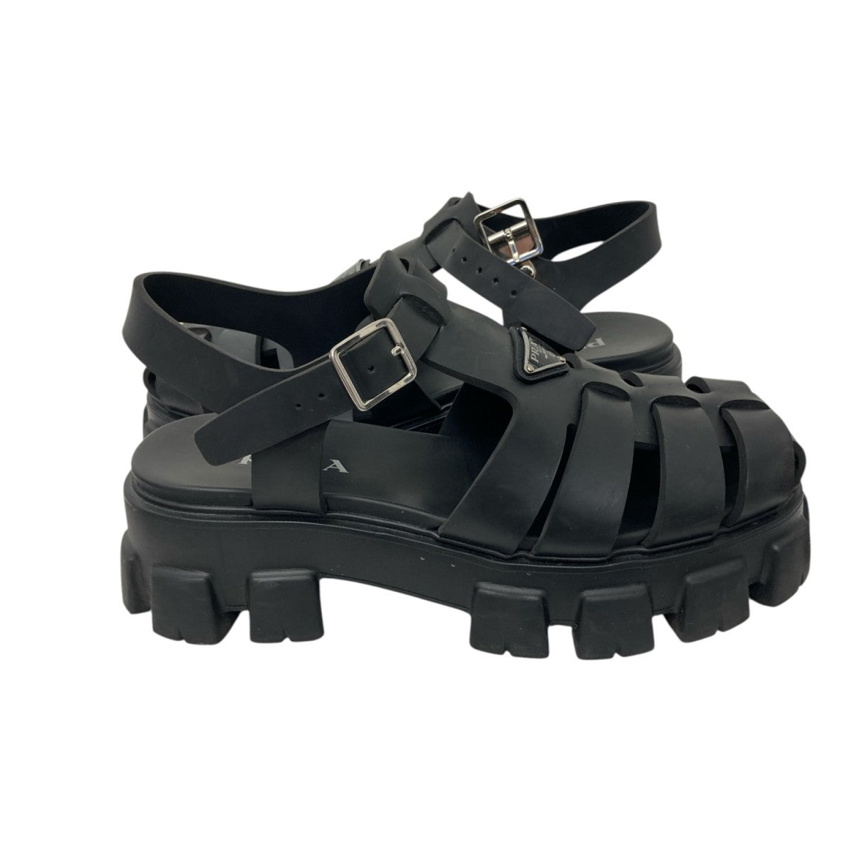 PRADA(プラダ) モノリスサンダル ブラック サイズ 28cm位｜【公式
