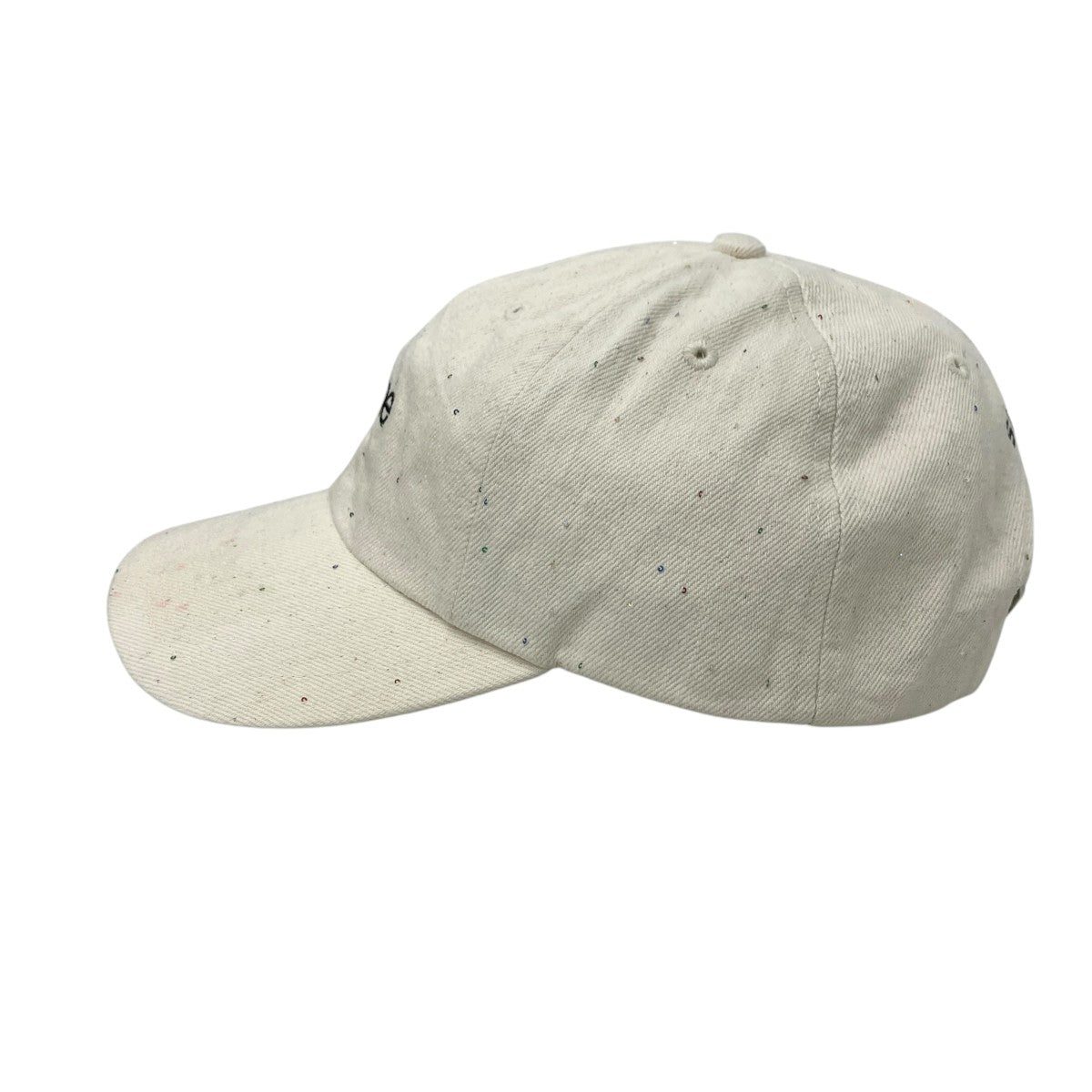 26SSSEQUIN DENIM CLASSIC CAP6パネルロゴキャップ