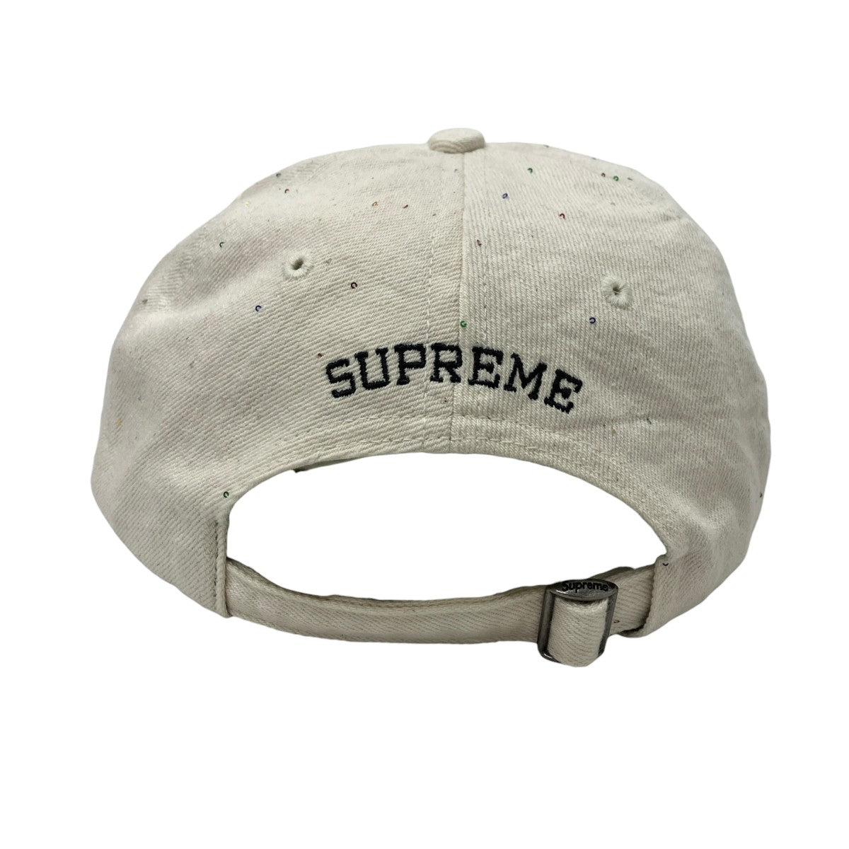 26SSSEQUIN DENIM CLASSIC CAP6パネルロゴキャップ