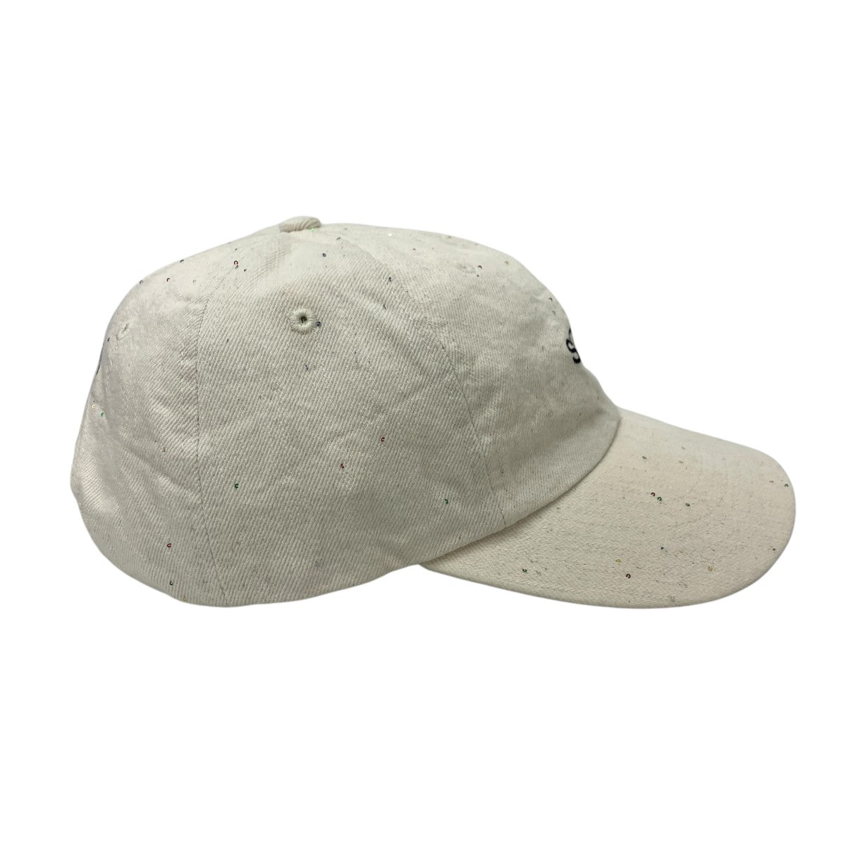 26SSSEQUIN DENIM CLASSIC CAP6パネルロゴキャップ