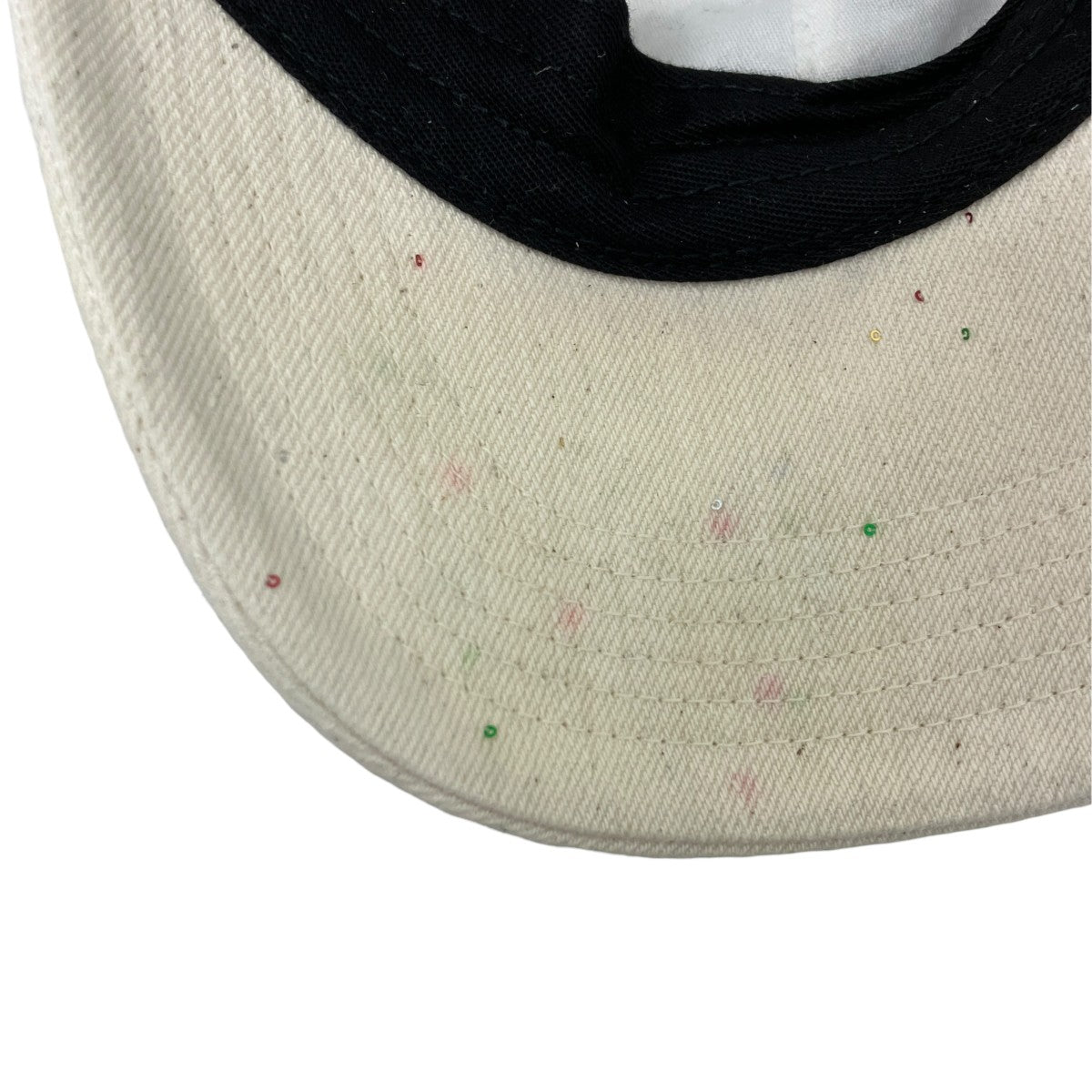 26SSSEQUIN DENIM CLASSIC CAP6パネルロゴキャップ
