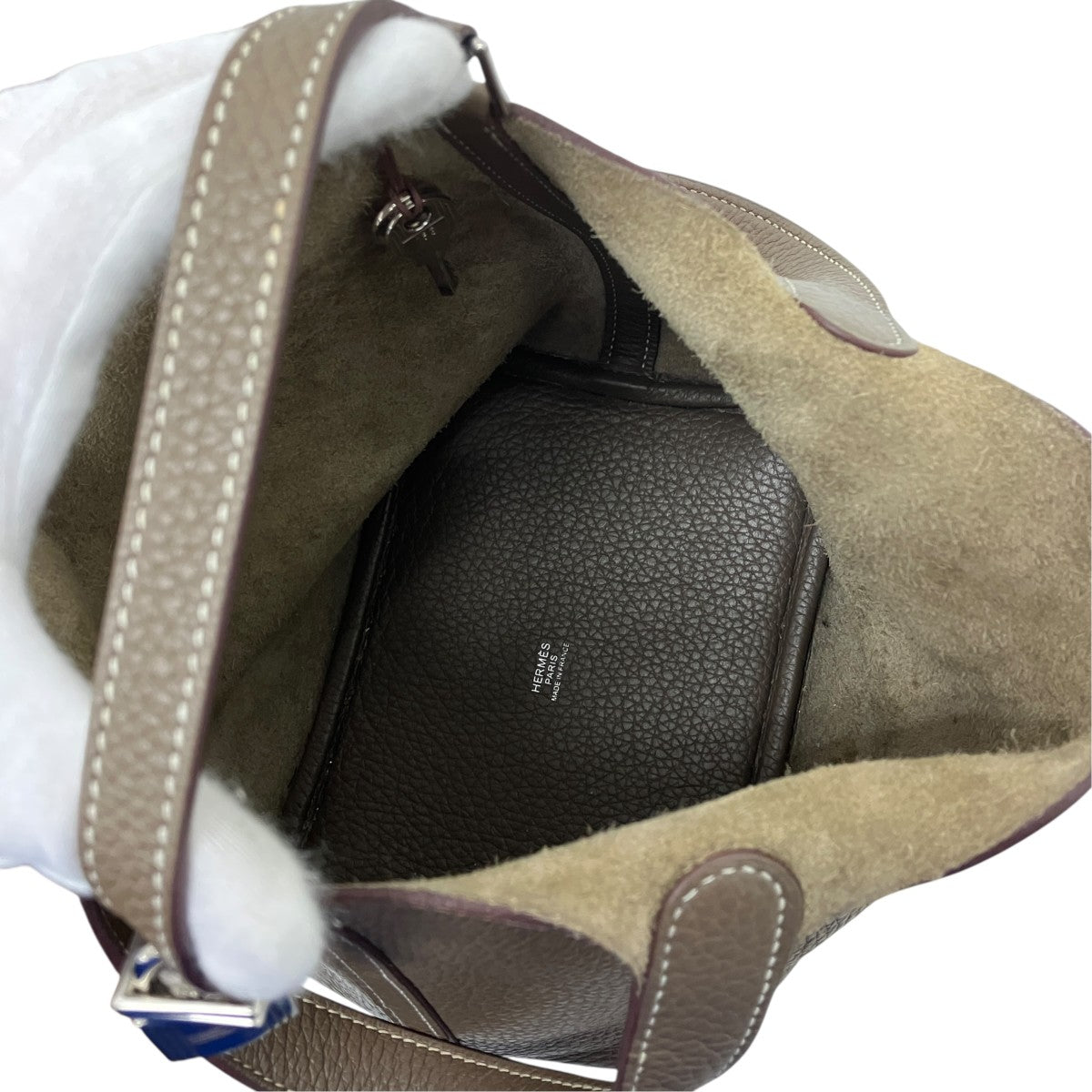 HERMES(エルメス) ピコタンロックPMハンドバッグ PU003NI エトゥープ