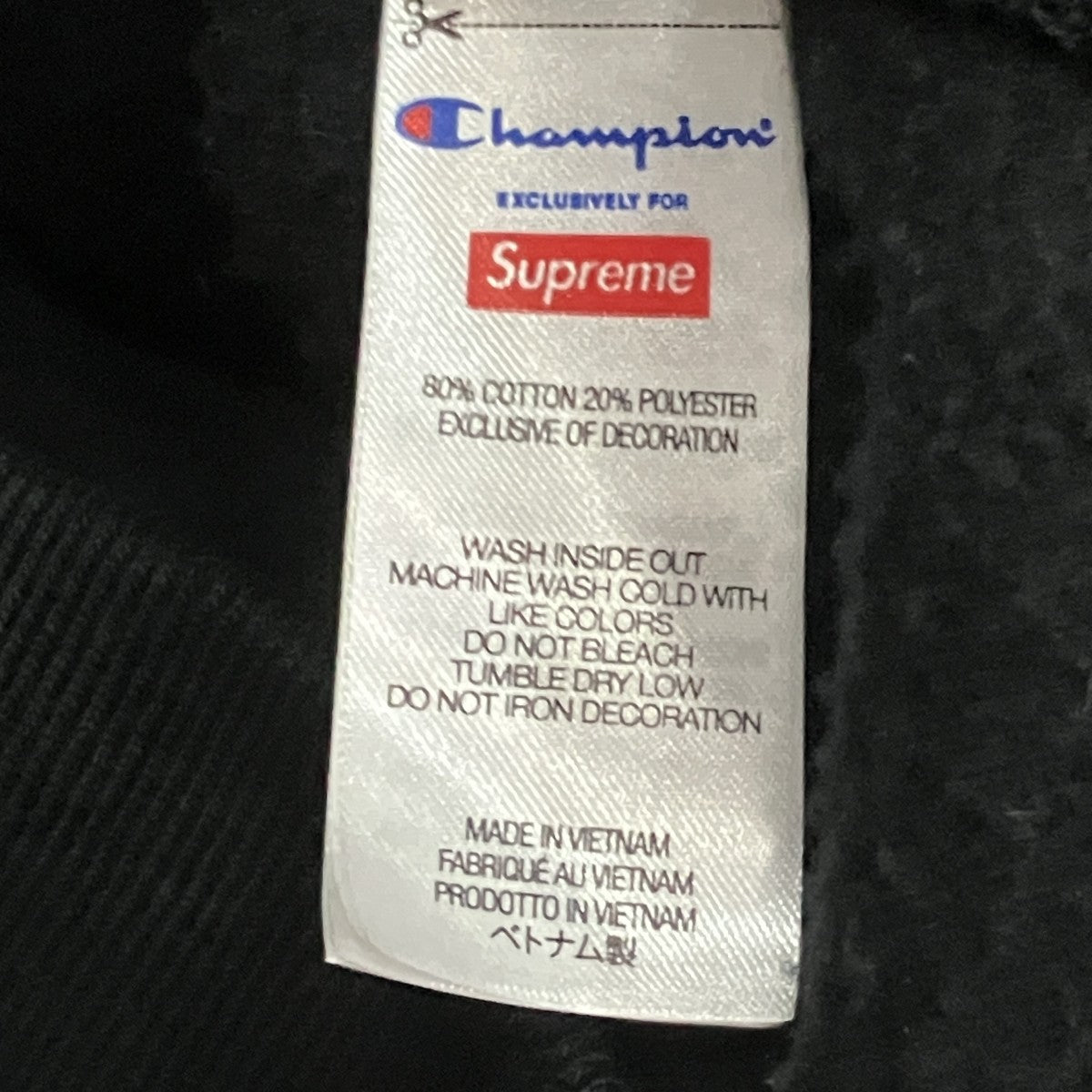 Supreme×Champion Arc Logo zip Up Hoodieジップパーカー ブラック