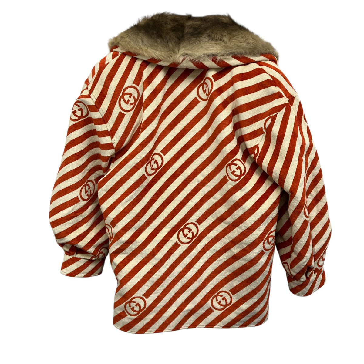 GUCCI 26SS ベルベットストライプファージャケット 古着・中古-2枚目のアイテム画像