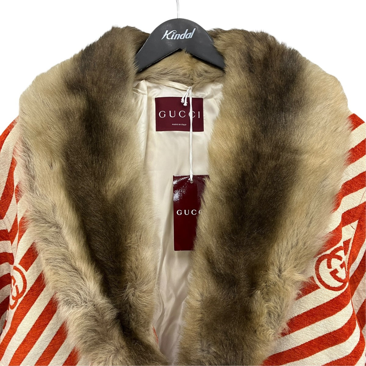 GUCCI 26SS ベルベットストライプファージャケット 古着・中古-3枚目のアイテム画像