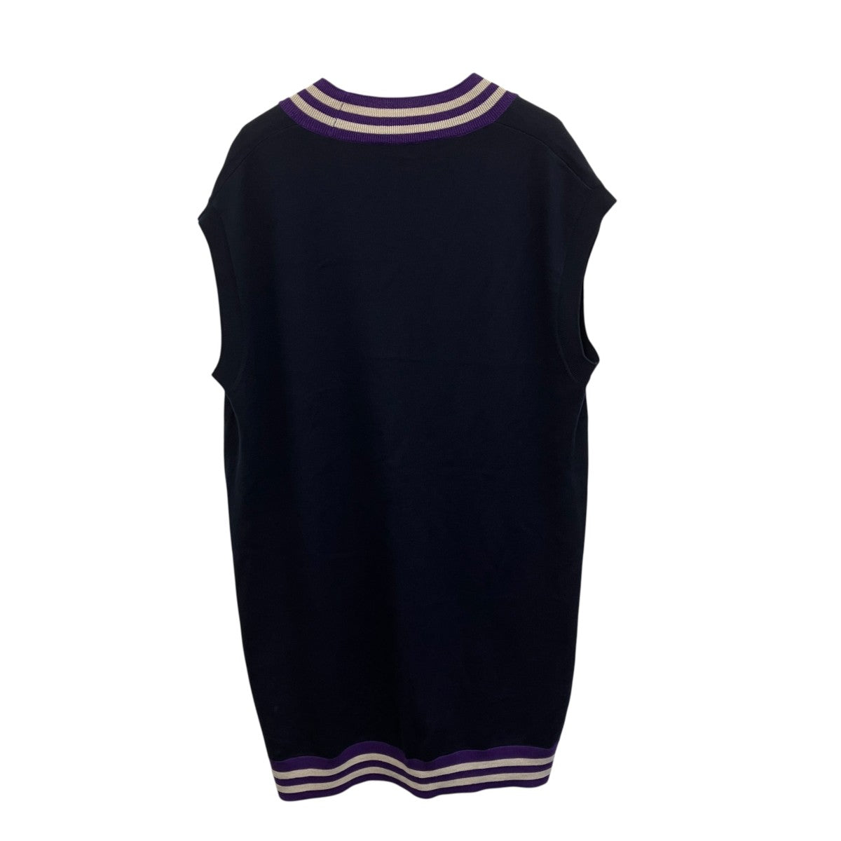 DRIES VAN NOTEN Vネックニットノースリーブベスト 古着・中古-2枚目のアイテム画像