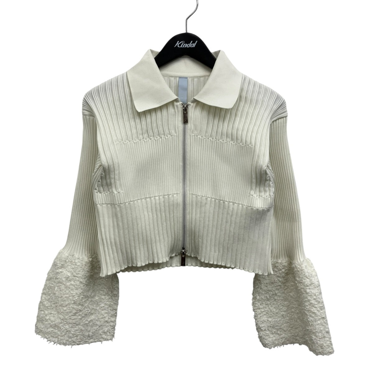 CFCL FLUTED REEF CROPPED ZIP SHIRT CARDIGAN ダブルジップショートジャケット 古着・中古-1枚目のアイテム画像
