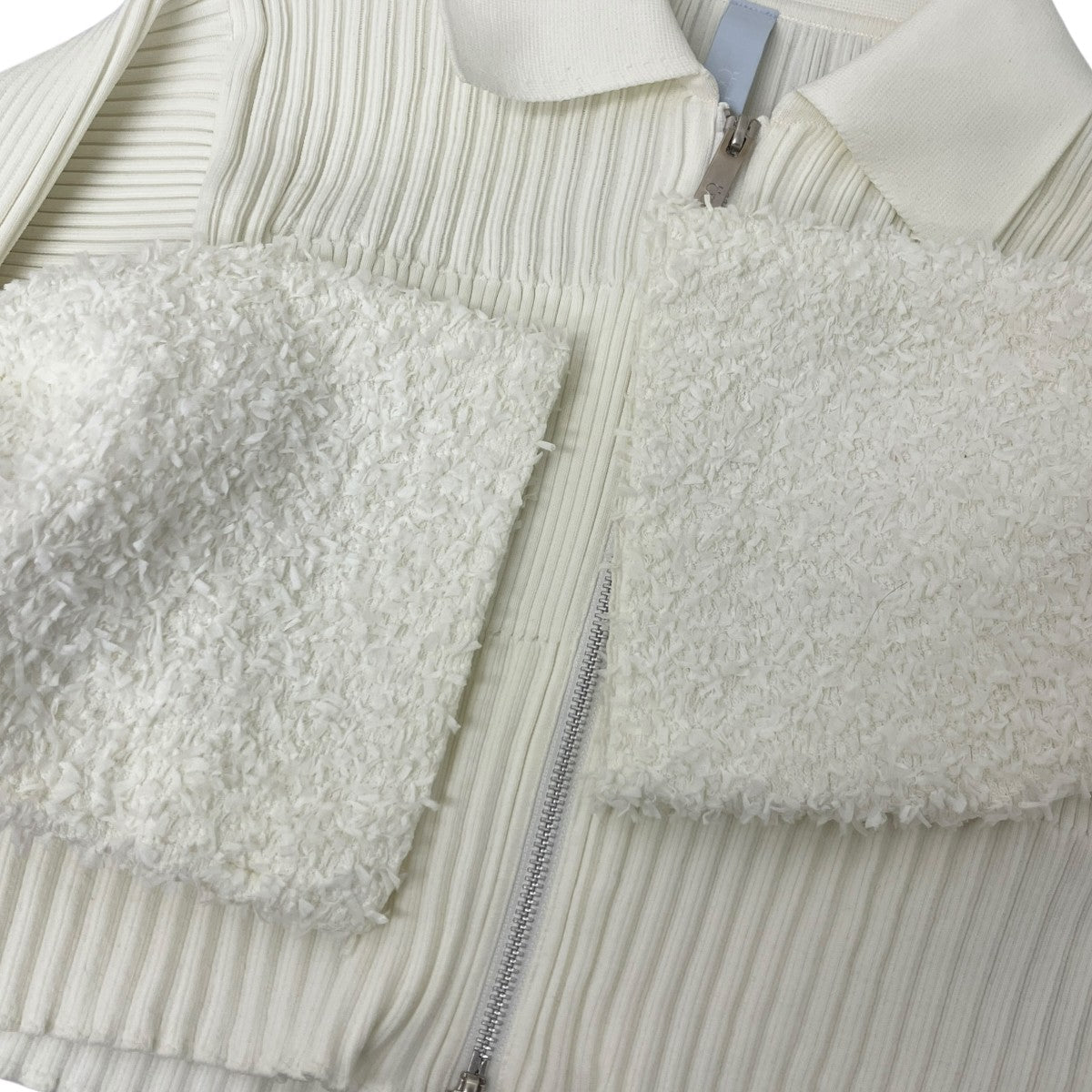 CFCL FLUTED REEF CROPPED ZIP SHIRT CARDIGAN ダブルジップショートジャケット 古着・中古-5枚目のアイテム画像