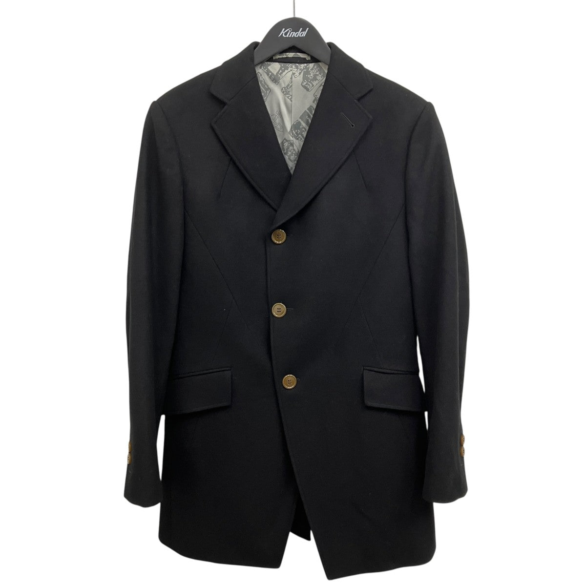 Vivienne Westwood man アシンメトリー メルトンチェスターコート 古着・中古-1枚目のアイテム画像