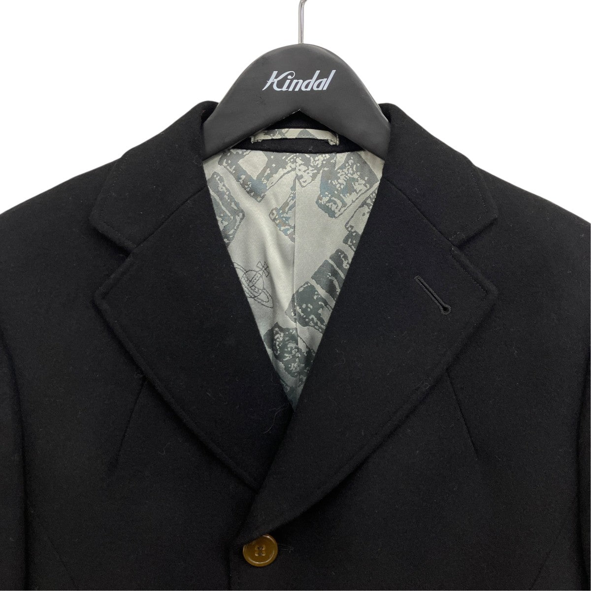 Vivienne Westwood man アシンメトリー メルトンチェスターコート 古着・中古-3枚目のアイテム画像