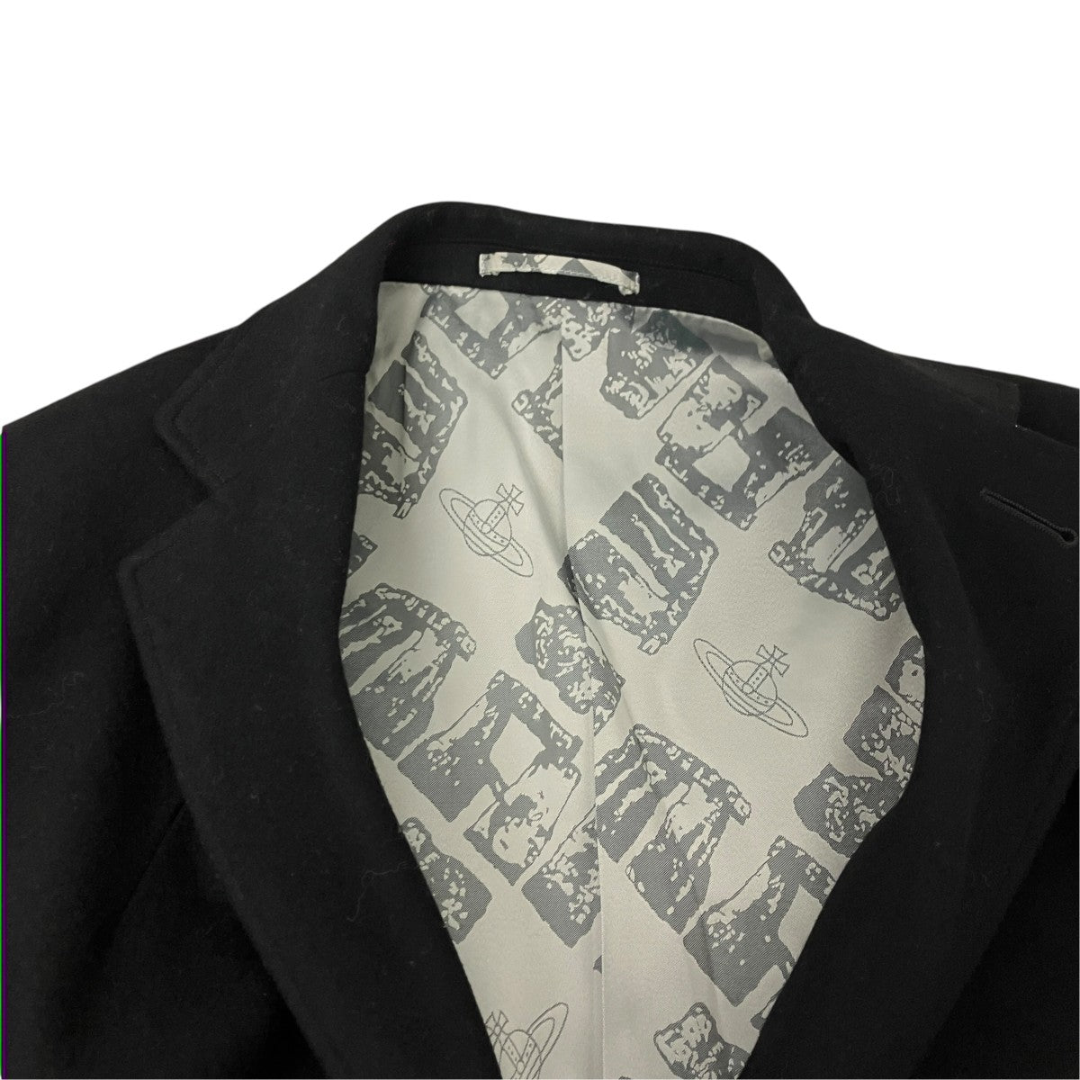 Vivienne Westwood man アシンメトリー メルトンチェスターコート 古着・中古-4枚目のアイテム画像