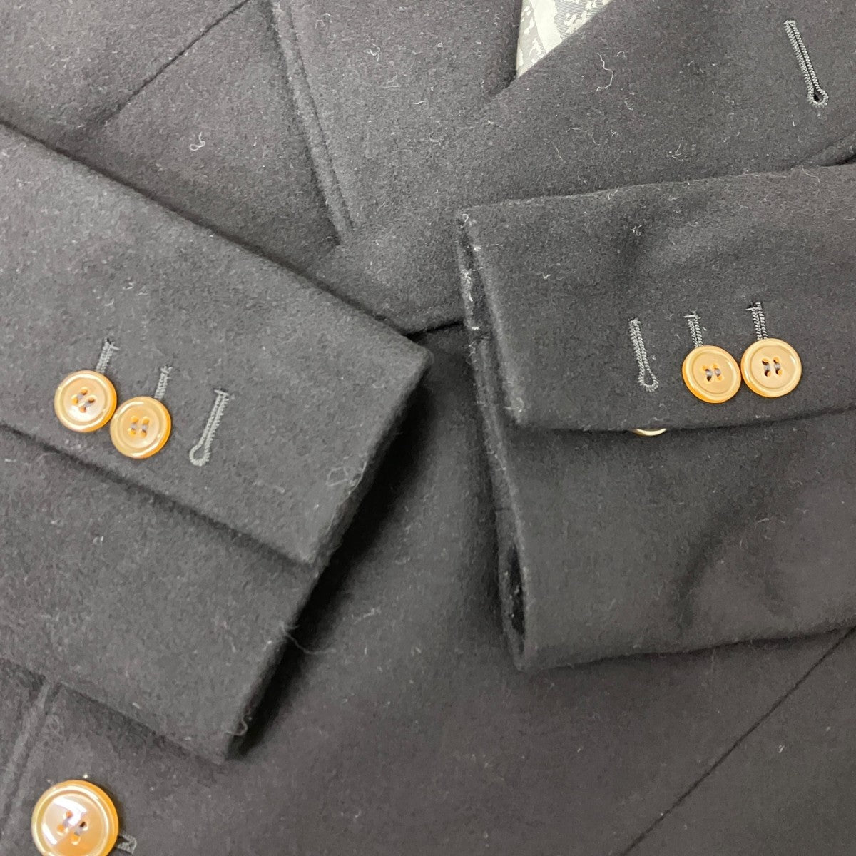 Vivienne Westwood man アシンメトリー メルトンチェスターコート 古着・中古-5枚目のアイテム画像