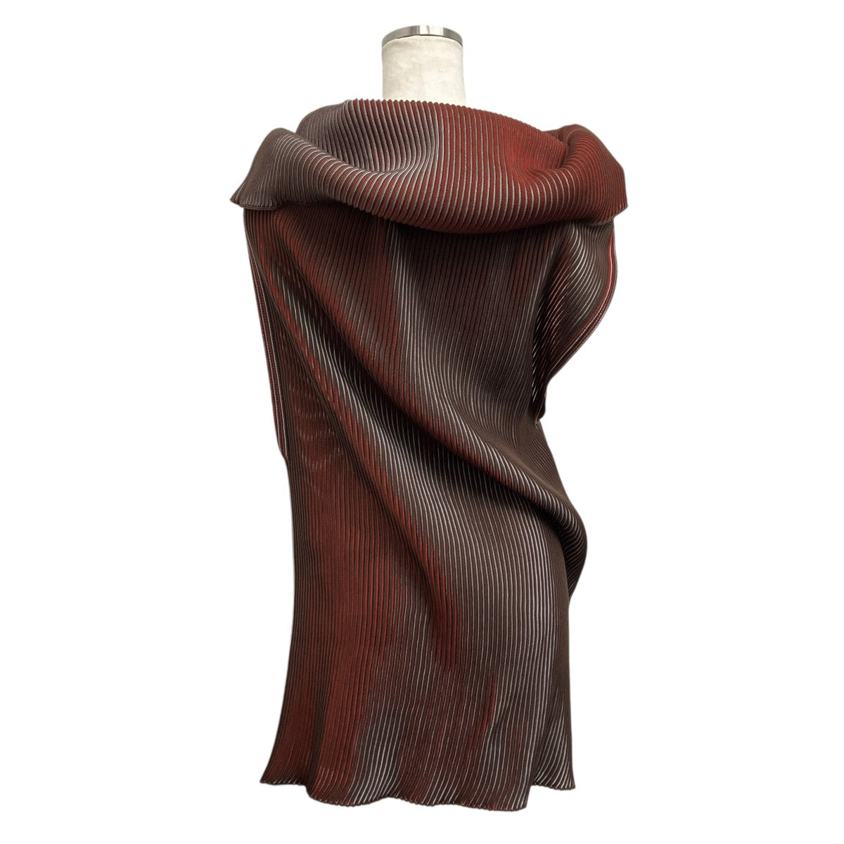 ISSEY MIYAKE プリーツハイネックノースリ-ブカットソー 古着・中古-2枚目のアイテム画像