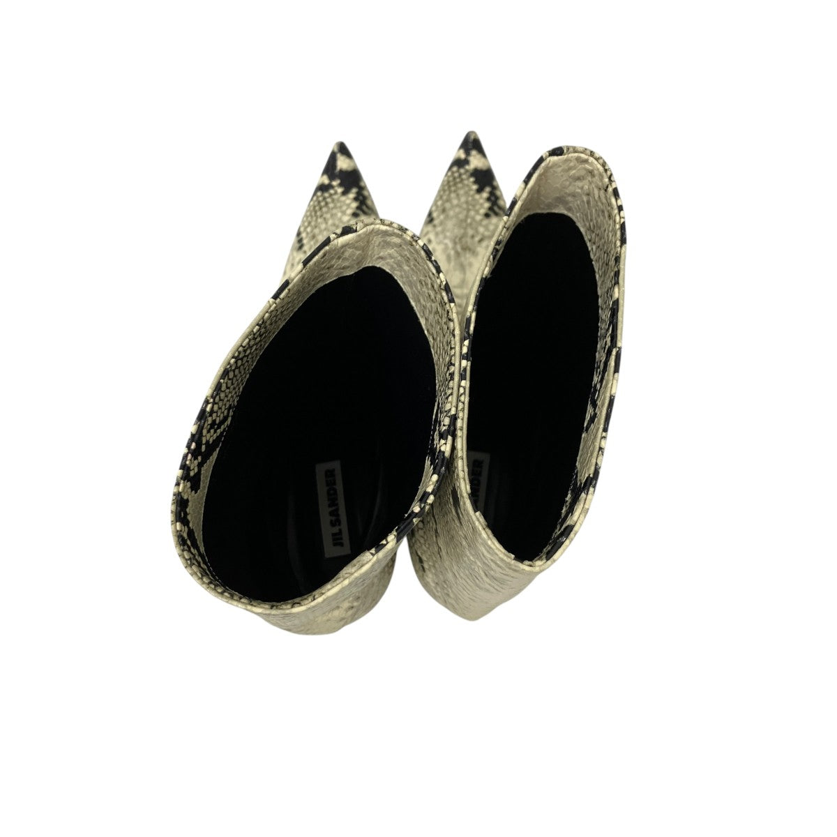 SNAKE PRINT LEATHER BOOTSスネークプリントアンクルブーツ