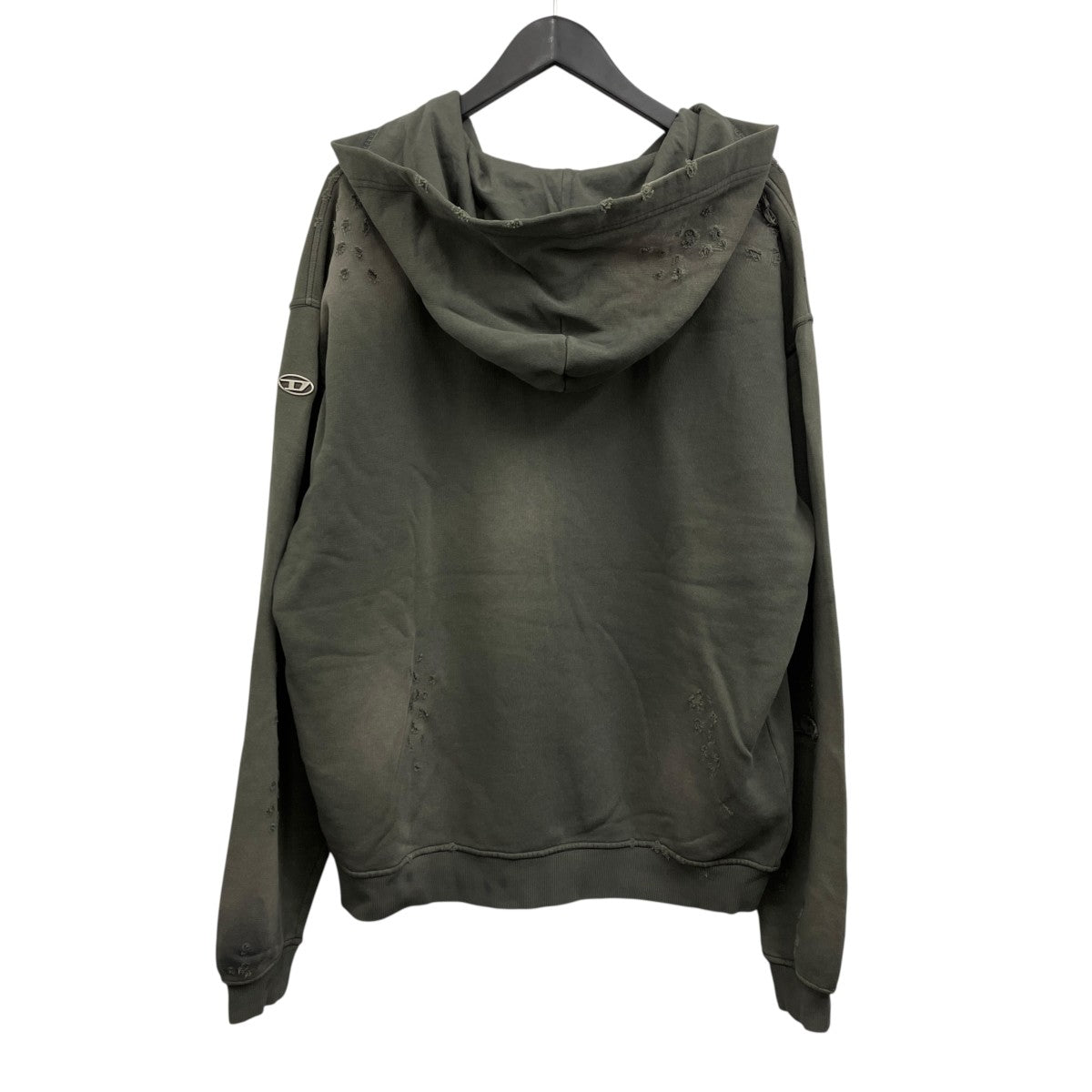 DIESEL S-KEITHY ダメージ加工パーカー 古着・中古-2枚目のアイテム画像