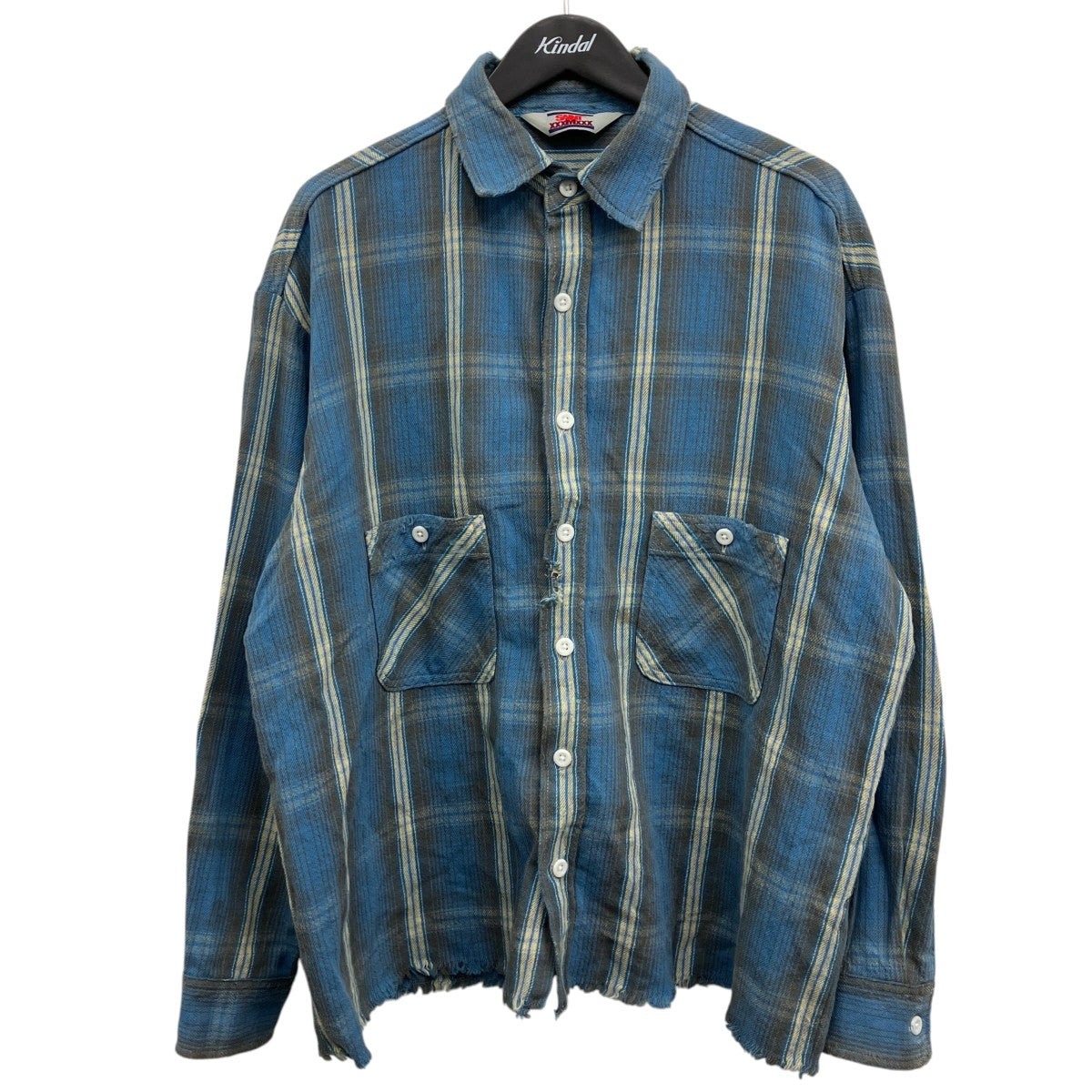 SAINT MICHAEL ヴィンテージ加工フランネルチェックネルシャツ 古着・中古-1枚目のアイテム画像