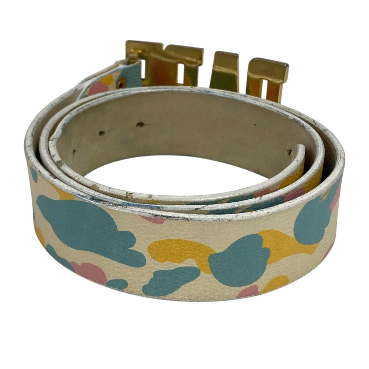 BAPE BY A BATHING APE マルチカモレザーベルト 古着・中古-2枚目のアイテム画像