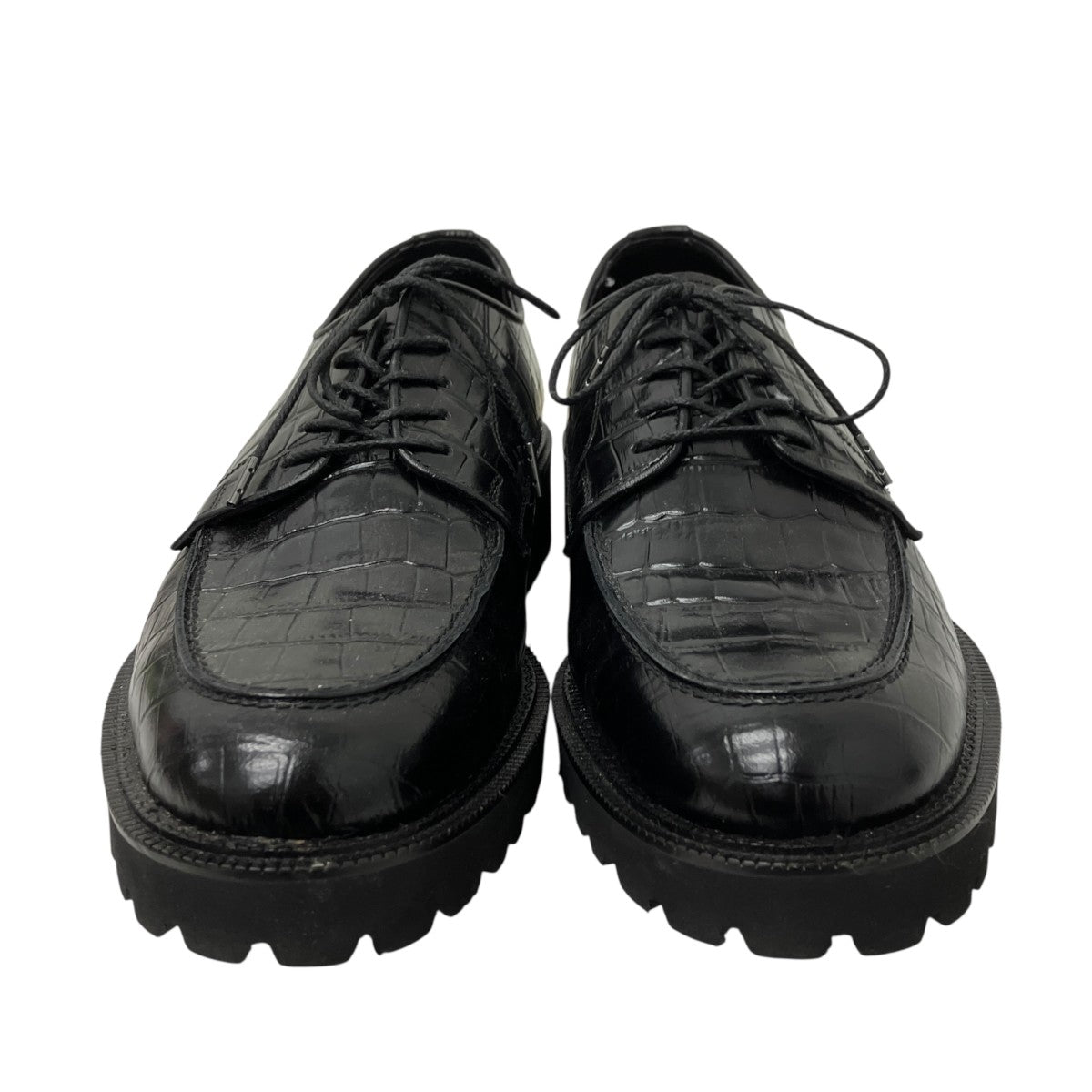 MENS CLASSIC PLAIN TOEクロコ型押しシューズ